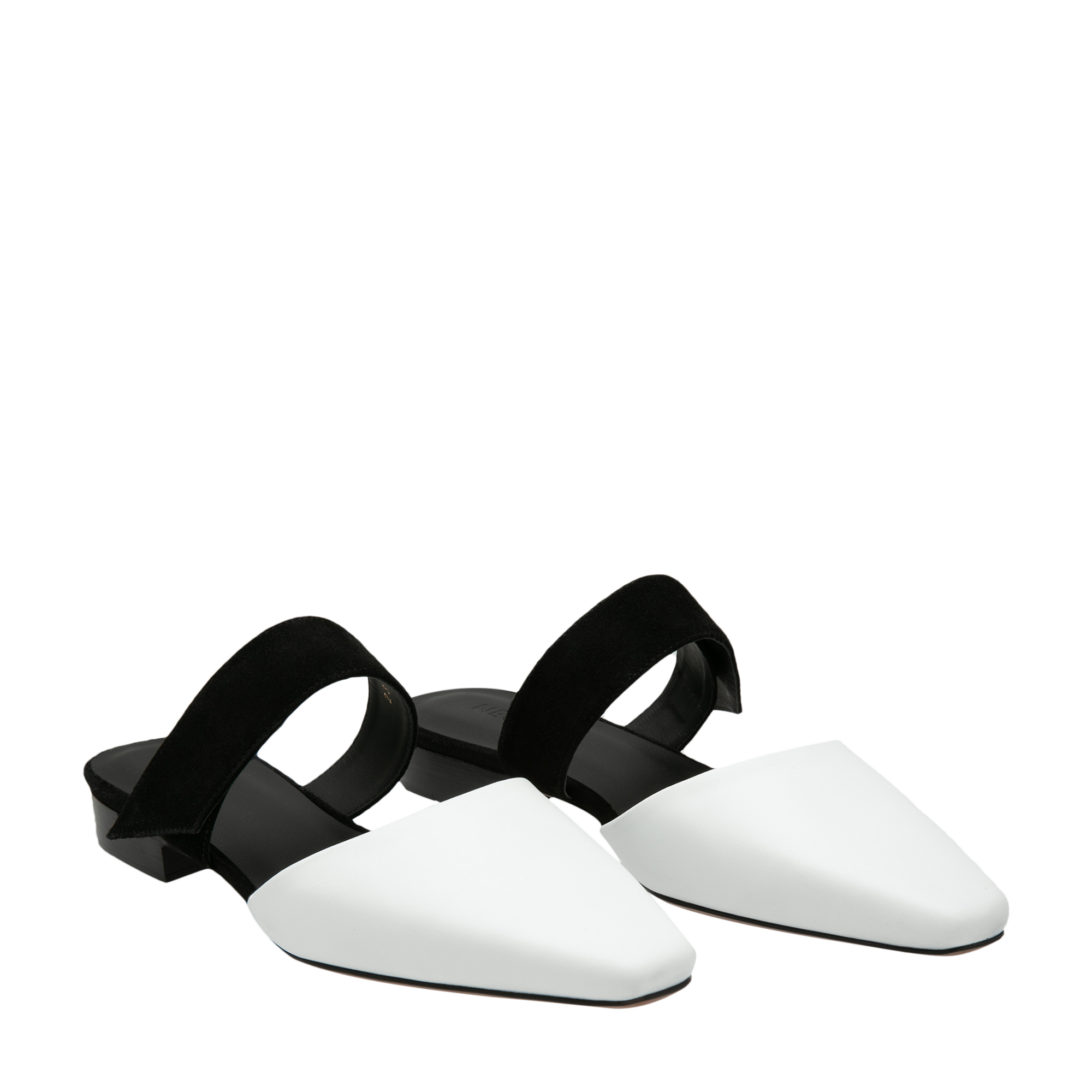 Epi flat mules, White
Epi flat mules, White