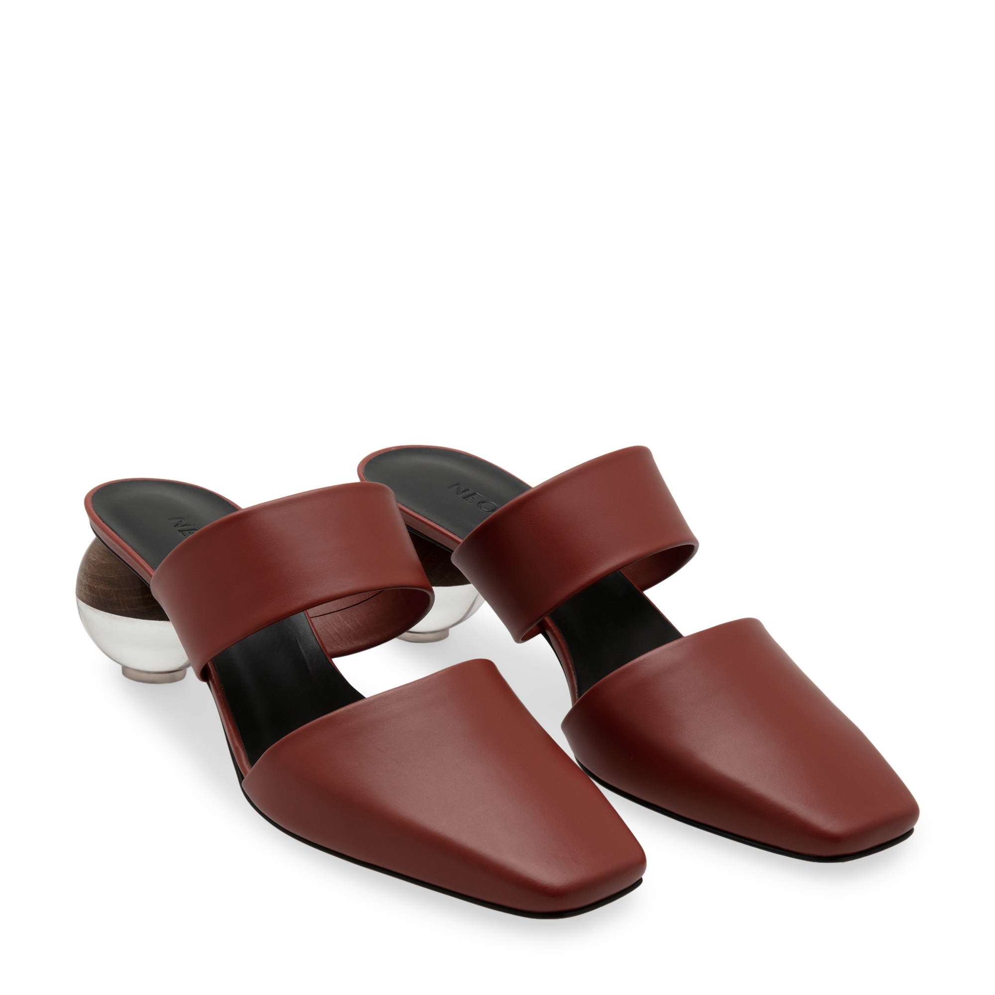 Euanthe 55MM mules, Brown