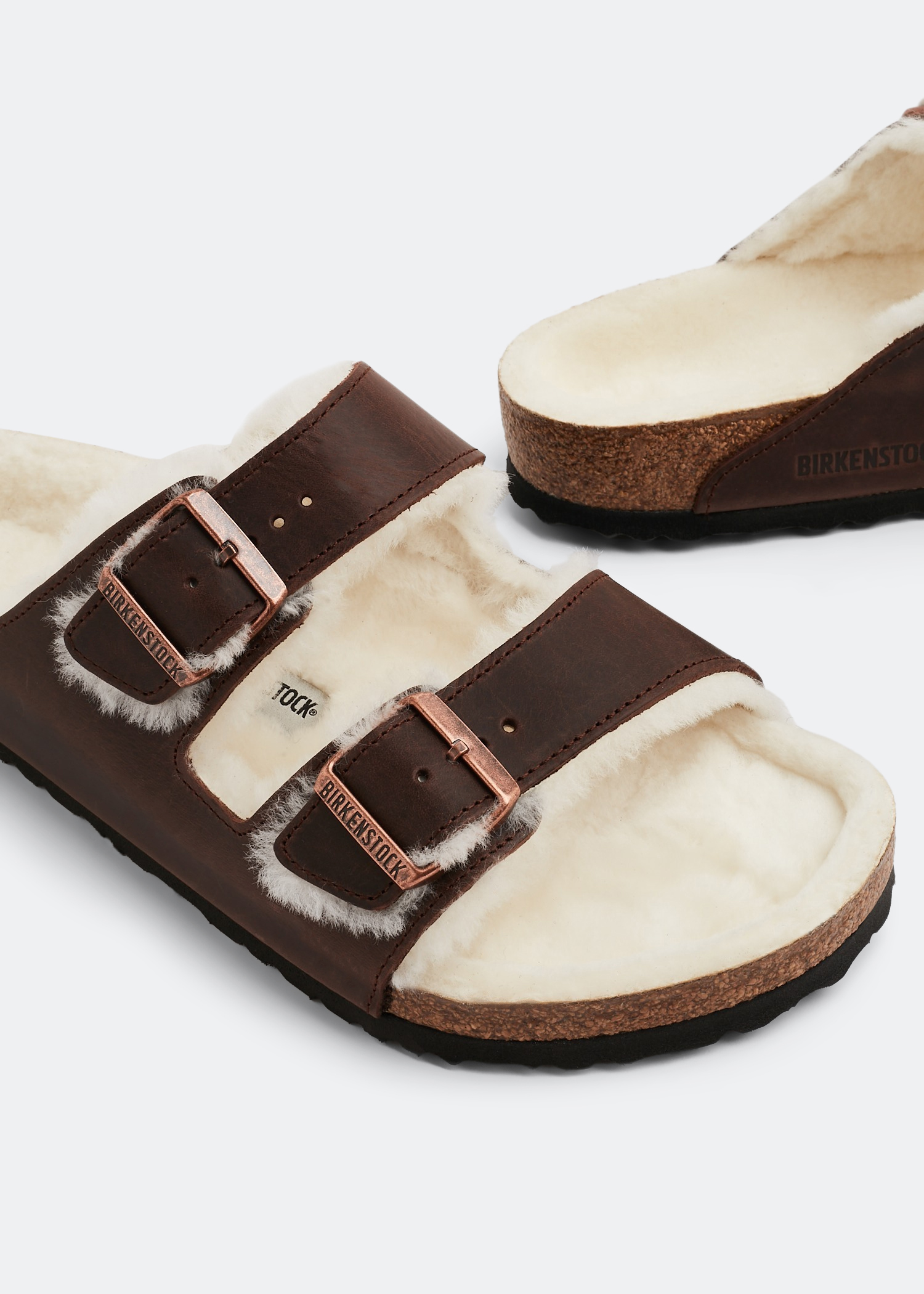 Arizona shearling sandals, Brown