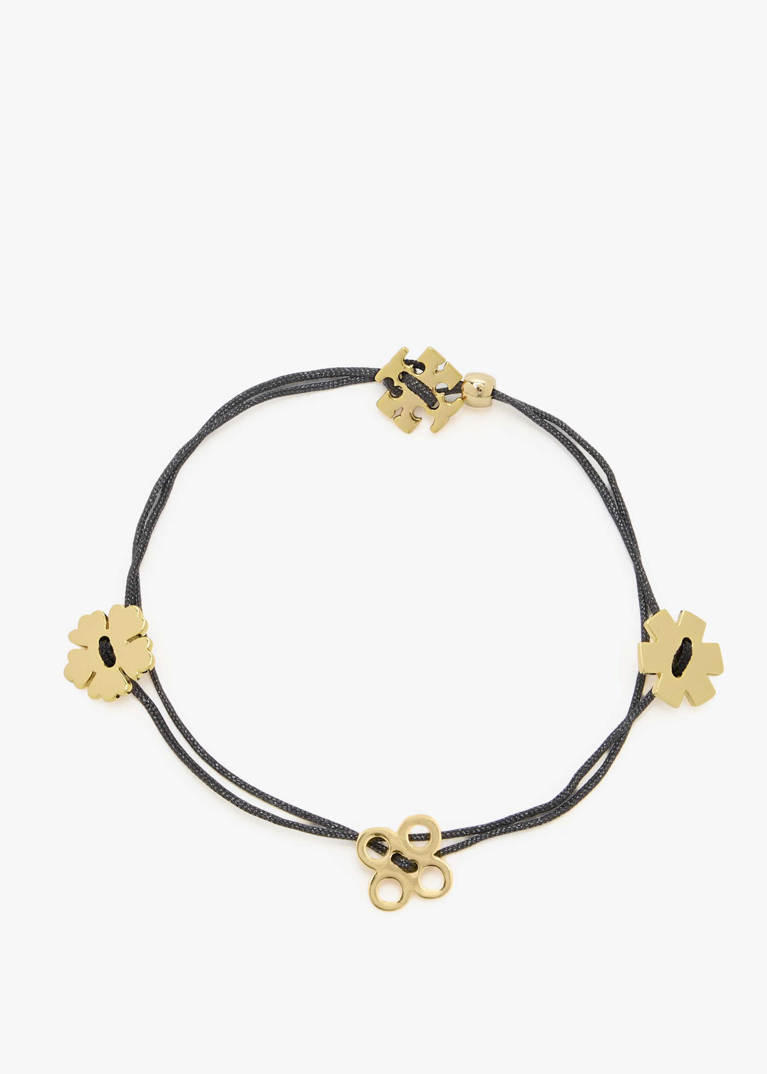 Clover cord bracelet, Black
Clover cord bracelet, Black