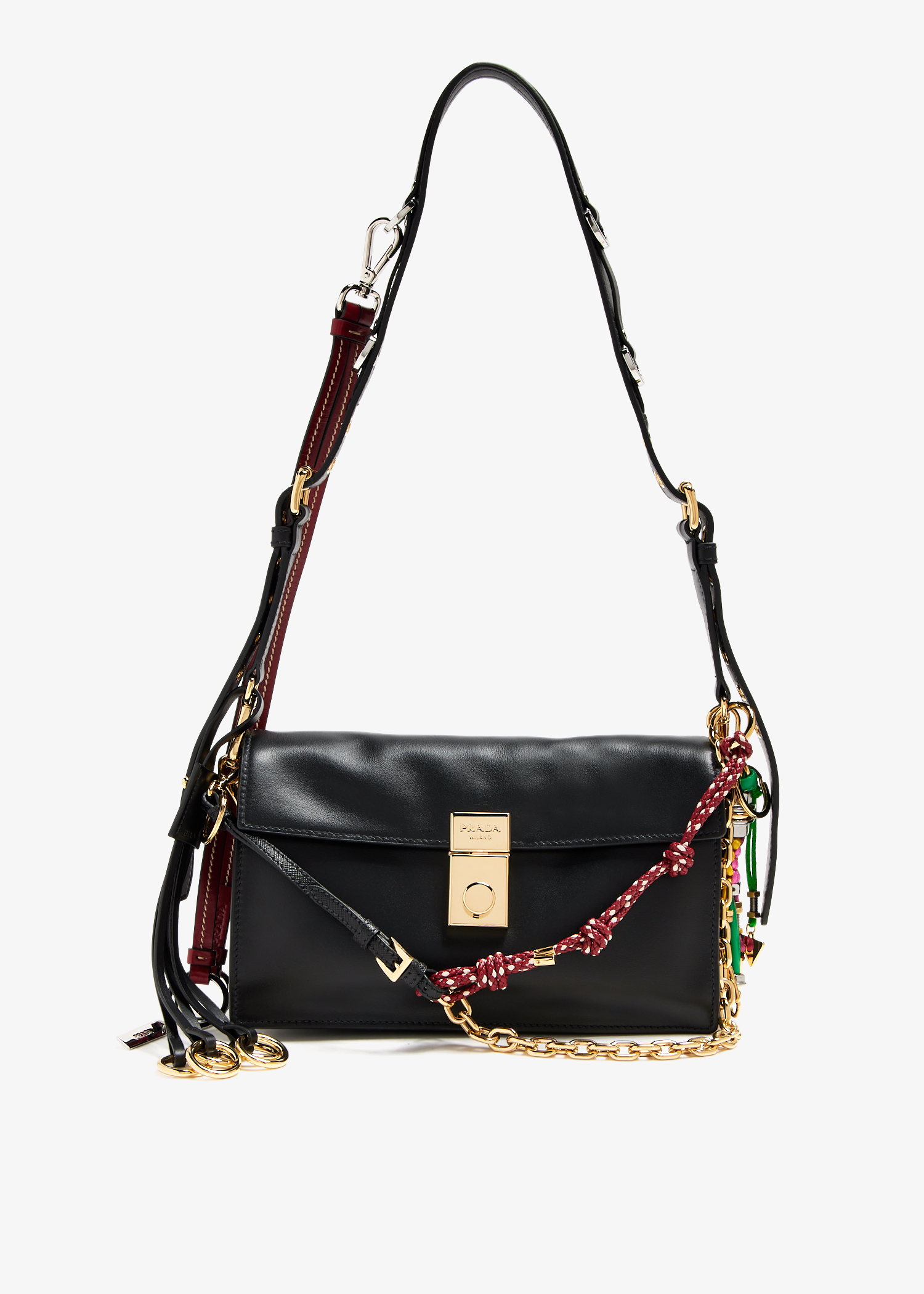 Prada Soft Sound small leather shoulder bag, Black
Prada Soft Sound small leather shoulder bag, Black