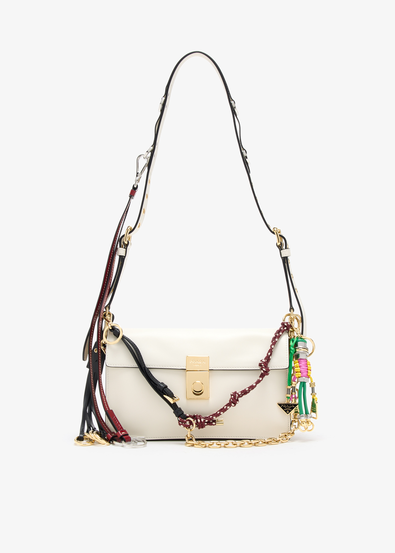 Prada Soft Sound small leather shoulder bag, White
Prada Soft Sound small leather shoulder bag, White