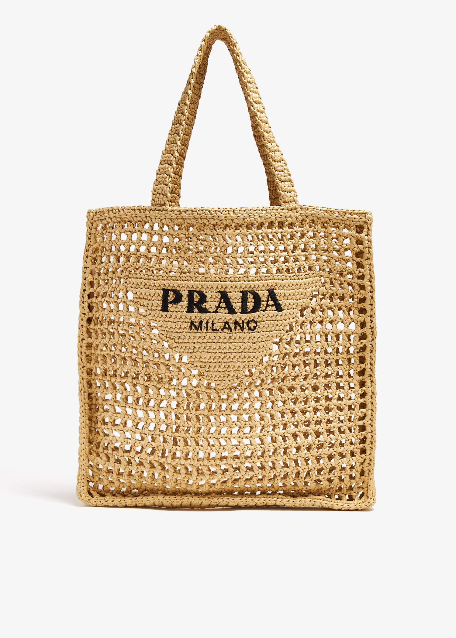 Crochet tote bag, Beige