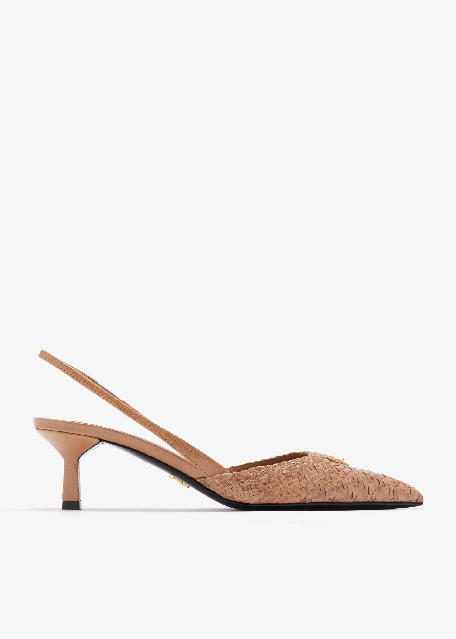 Woven leather slingback pumps, Brown
Woven leather slingback pumps, Brown