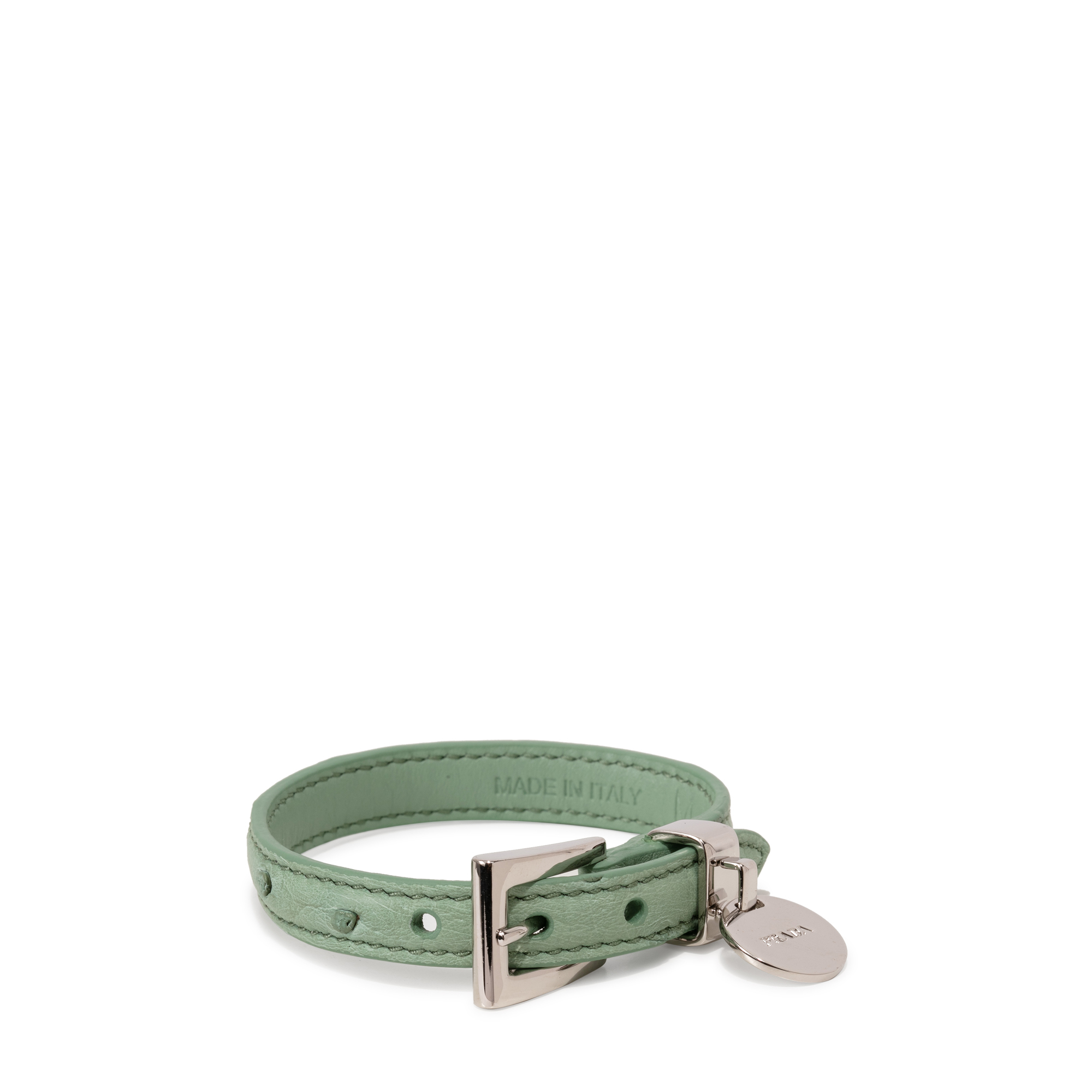 Saffiano leather bracelet, Green 
Saffiano leather bracelet, Green