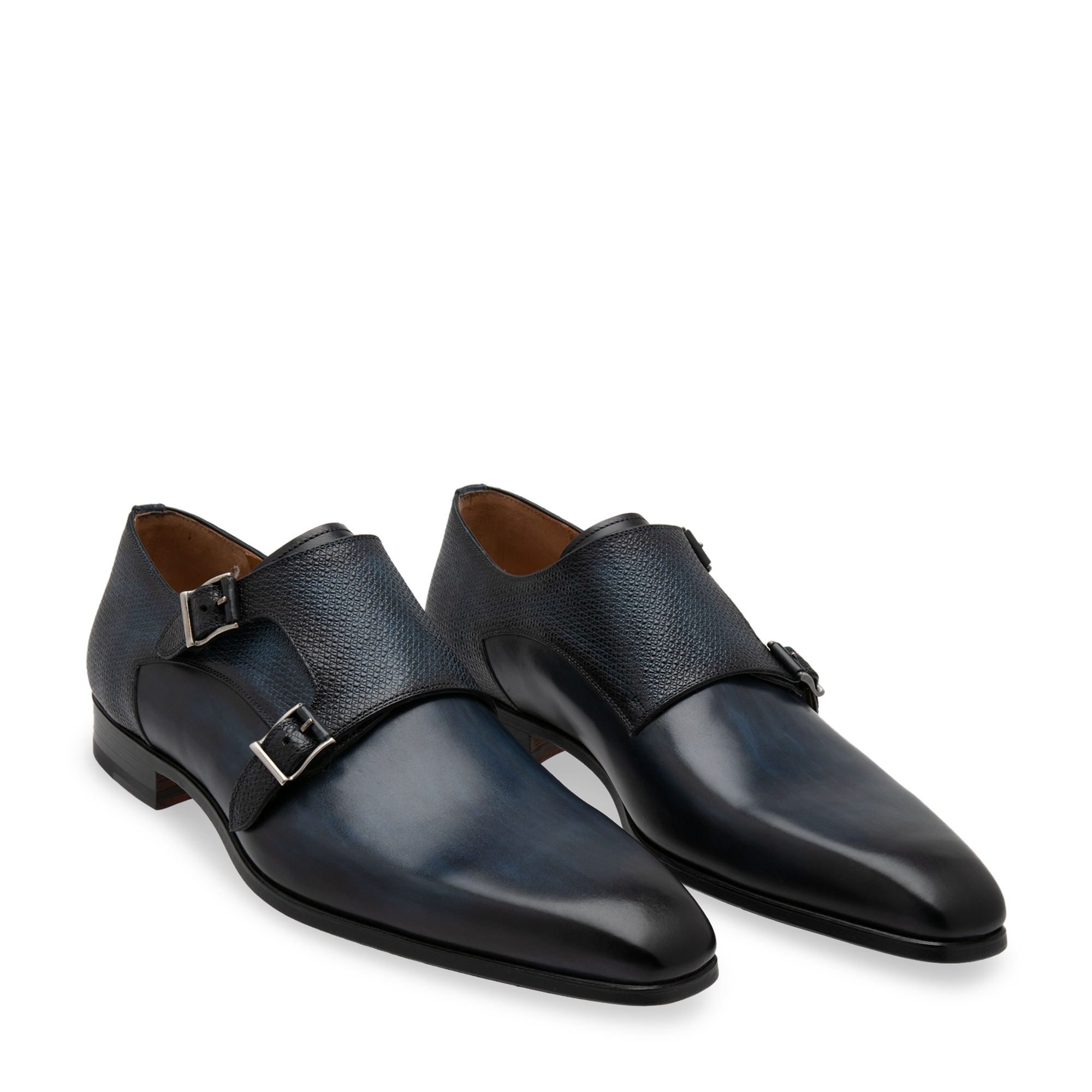 Leather monk-strap shoes, Blue
Leather monk-strap shoes, Blue