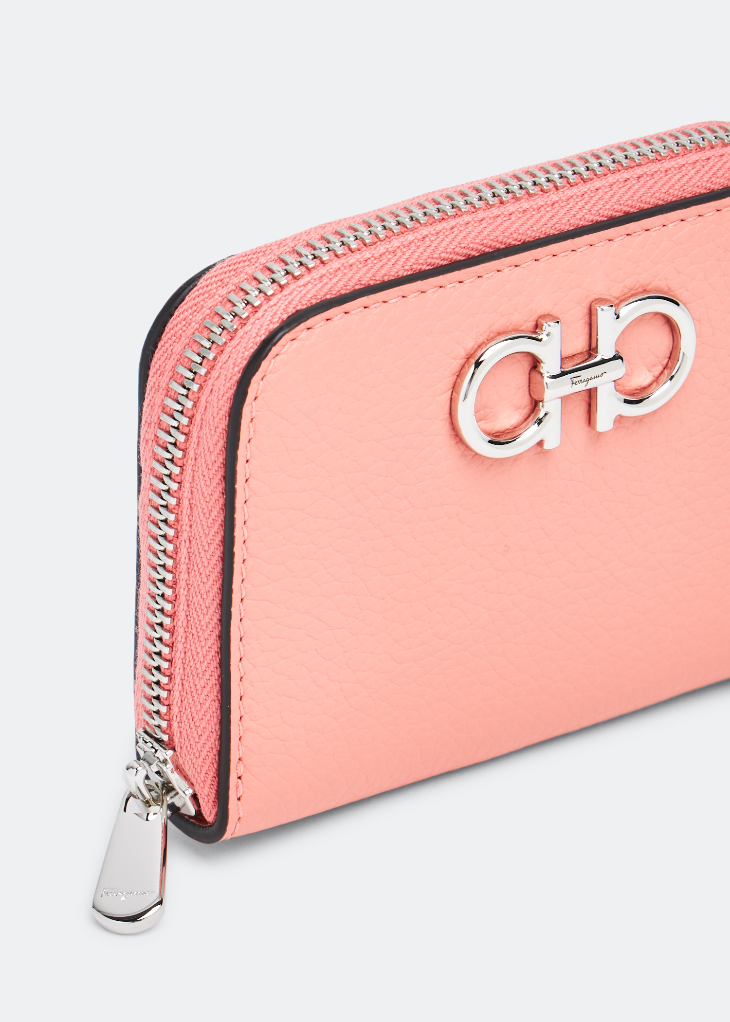 Gancini card holder, Pink