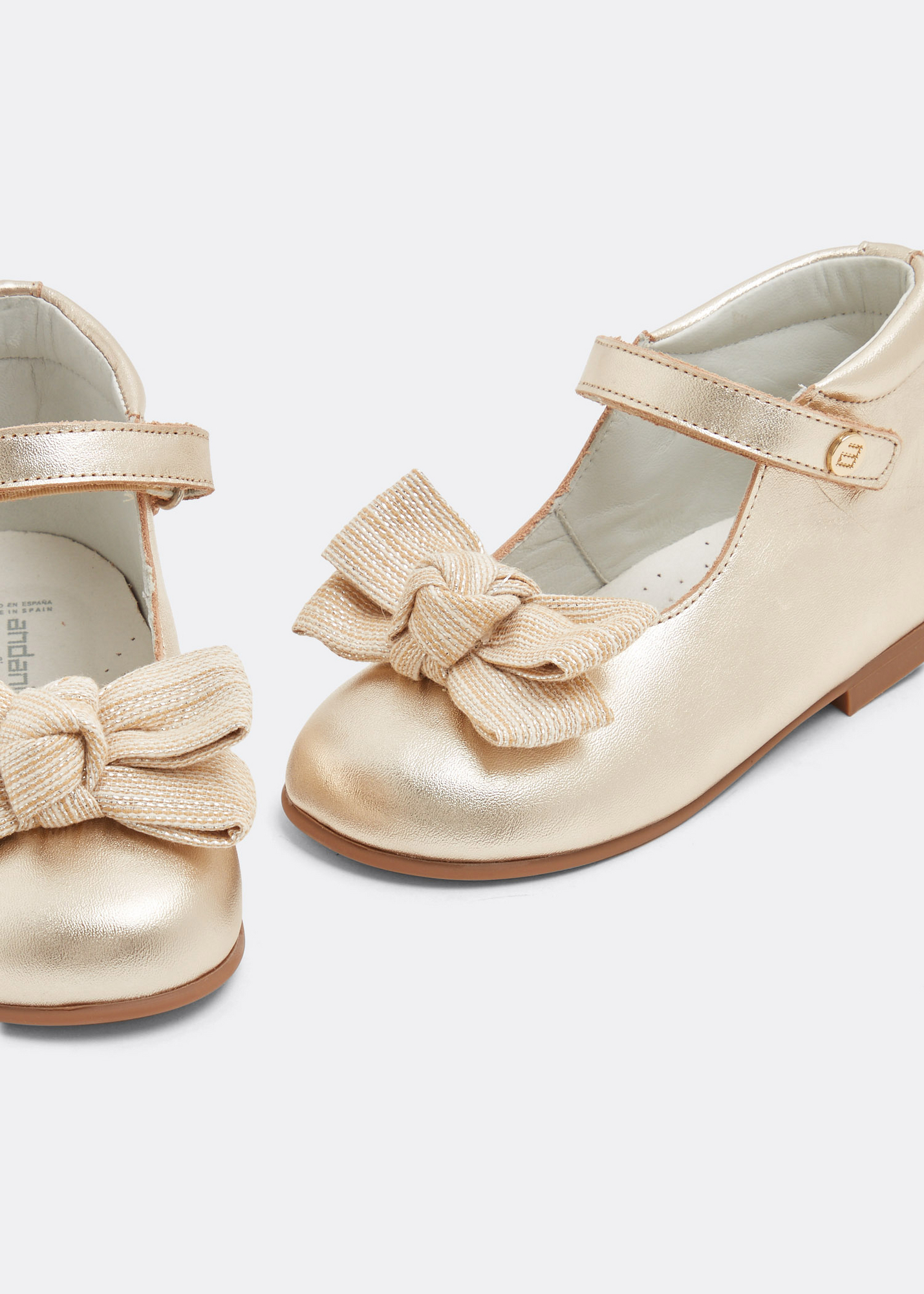 Little bow ballerinas, Gold