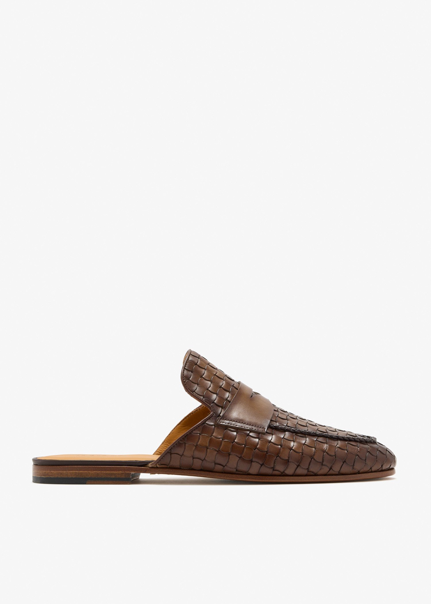 Woven leather slippers, Brown
Woven leather slippers, Brown