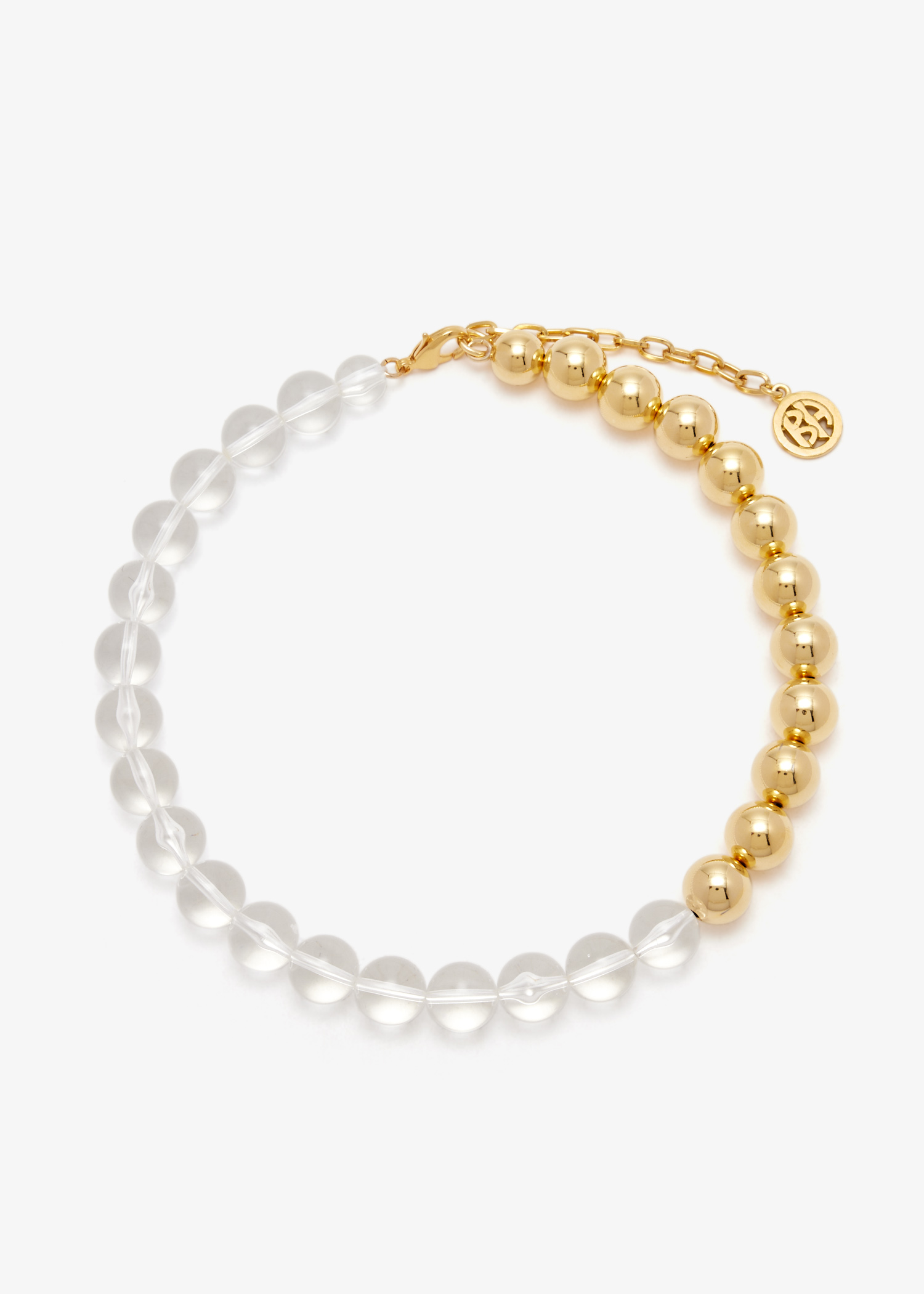 Clear beaded necklace, Gold
Clear beaded necklace, Gold
