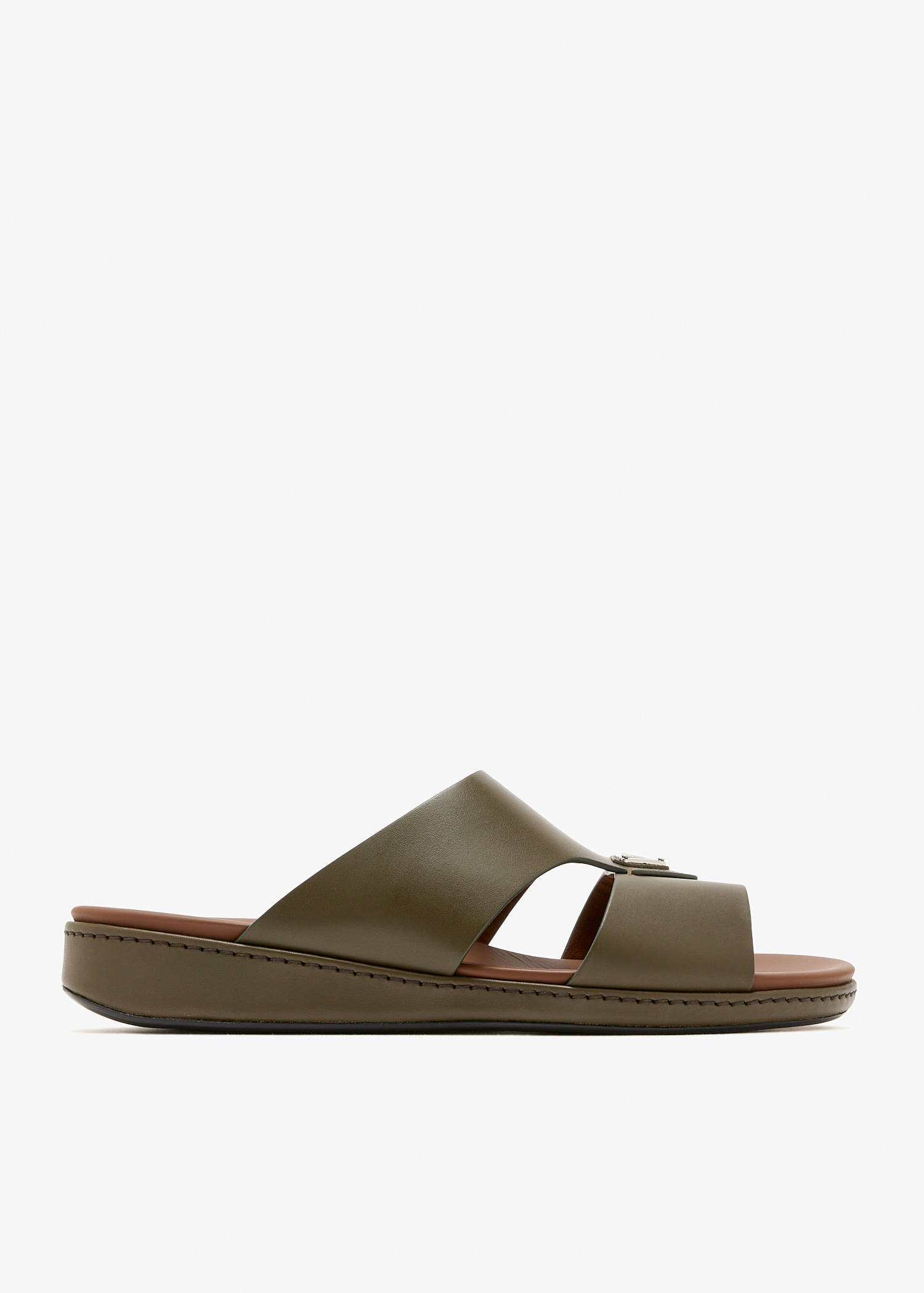 Leather slide sandals, Green
Leather slide sandals, Green