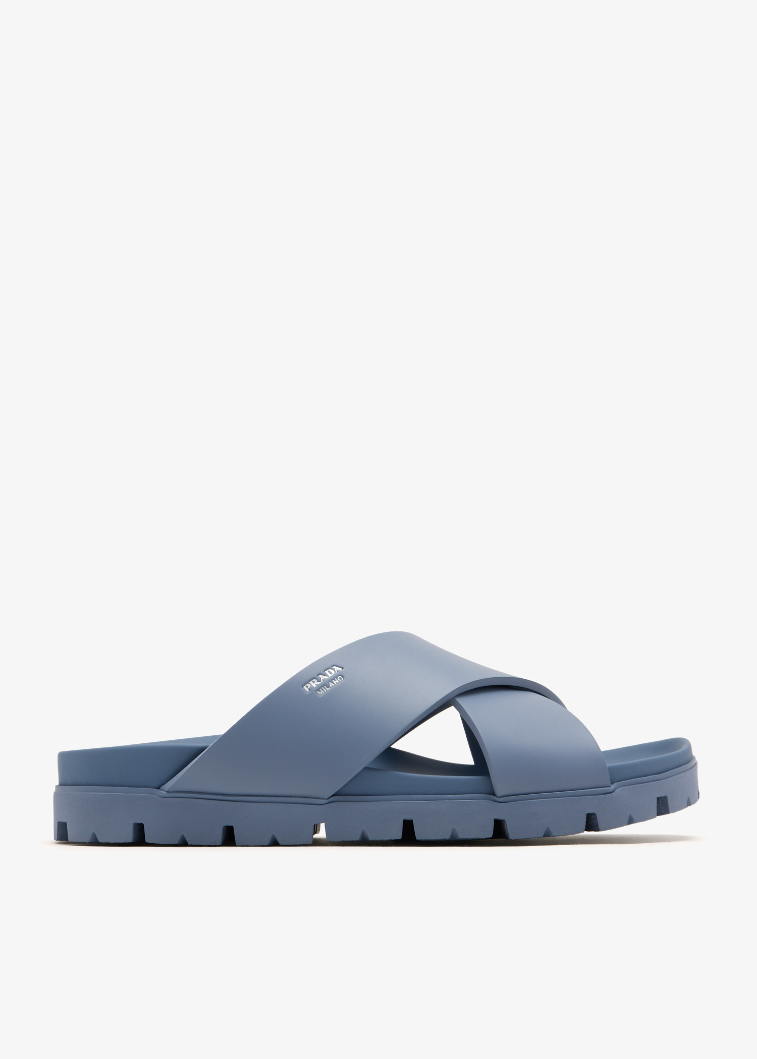 Crisscross rubber slides, Blue
Crisscross rubber slides, Blue