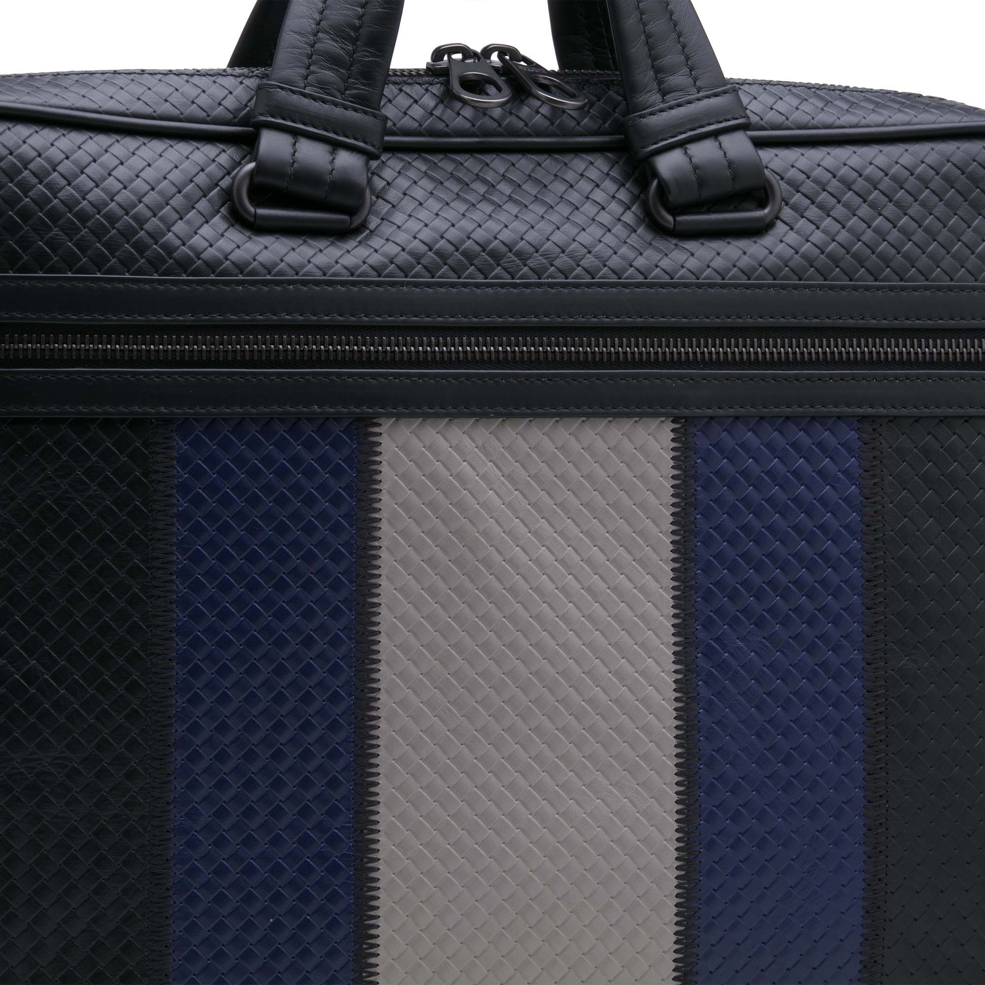 Intrecciato embossed briefcase, Multi-coloured