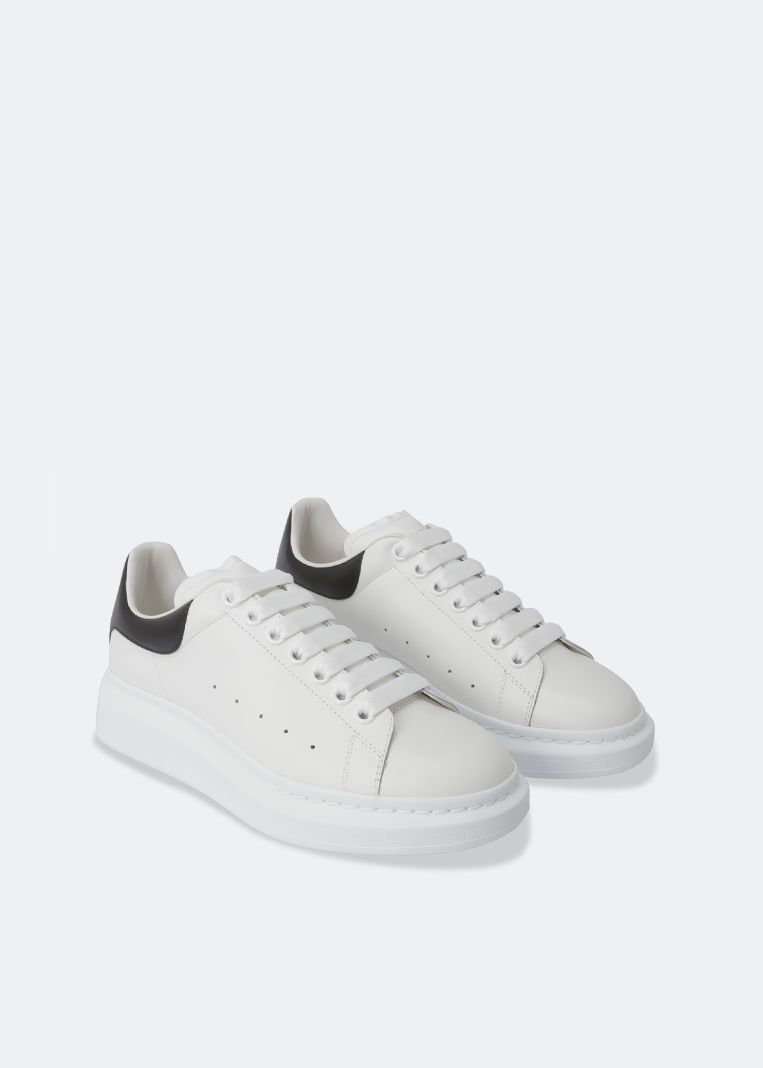 Oversized leather sneakers, White