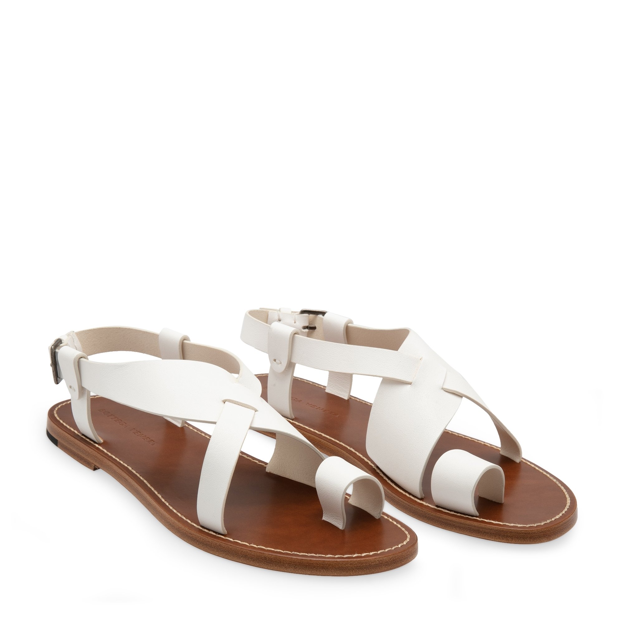 Leather sandals, White