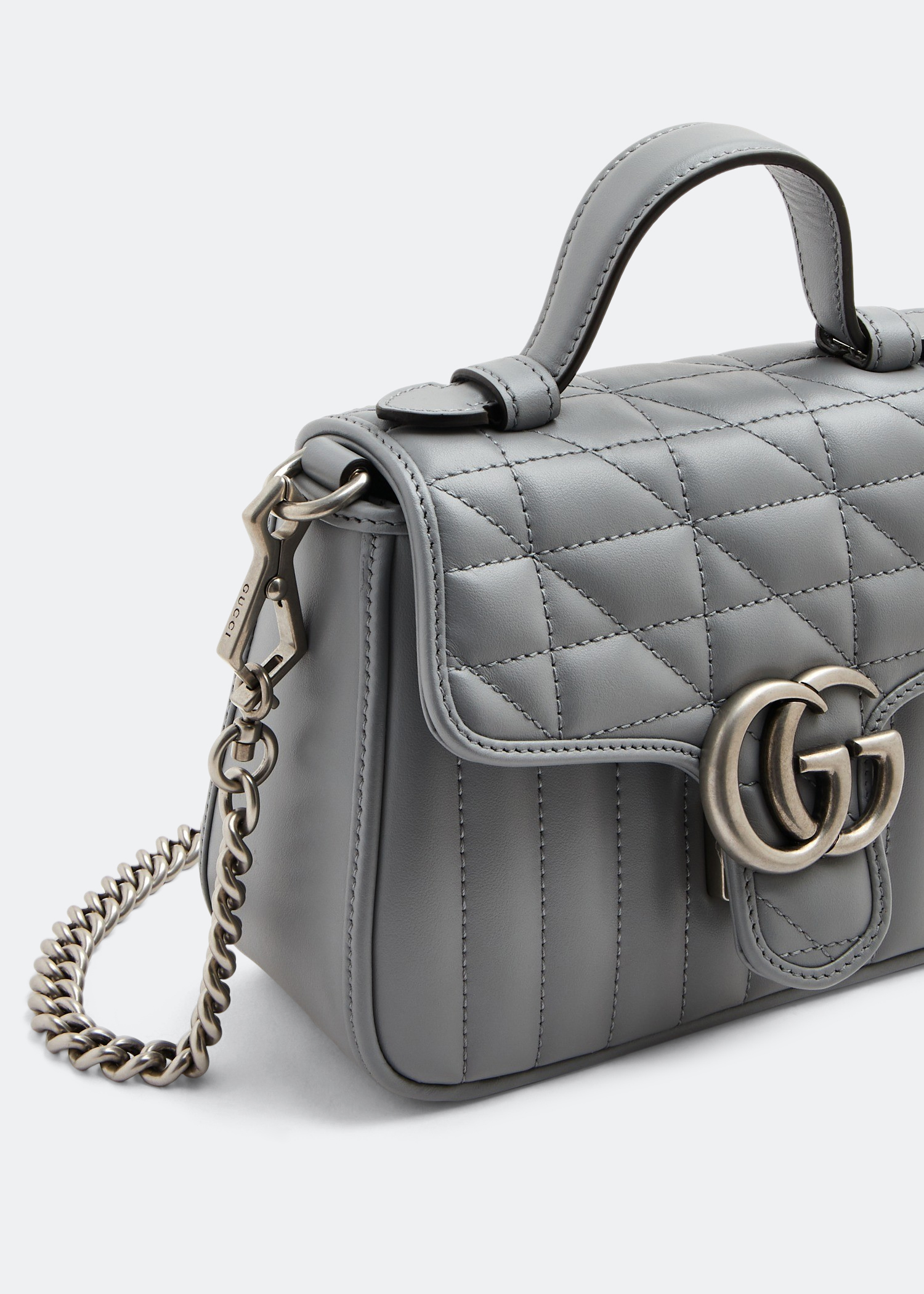 GG Marmont mini top handle bag, Grey
GG Marmont mini top handle bag, Grey