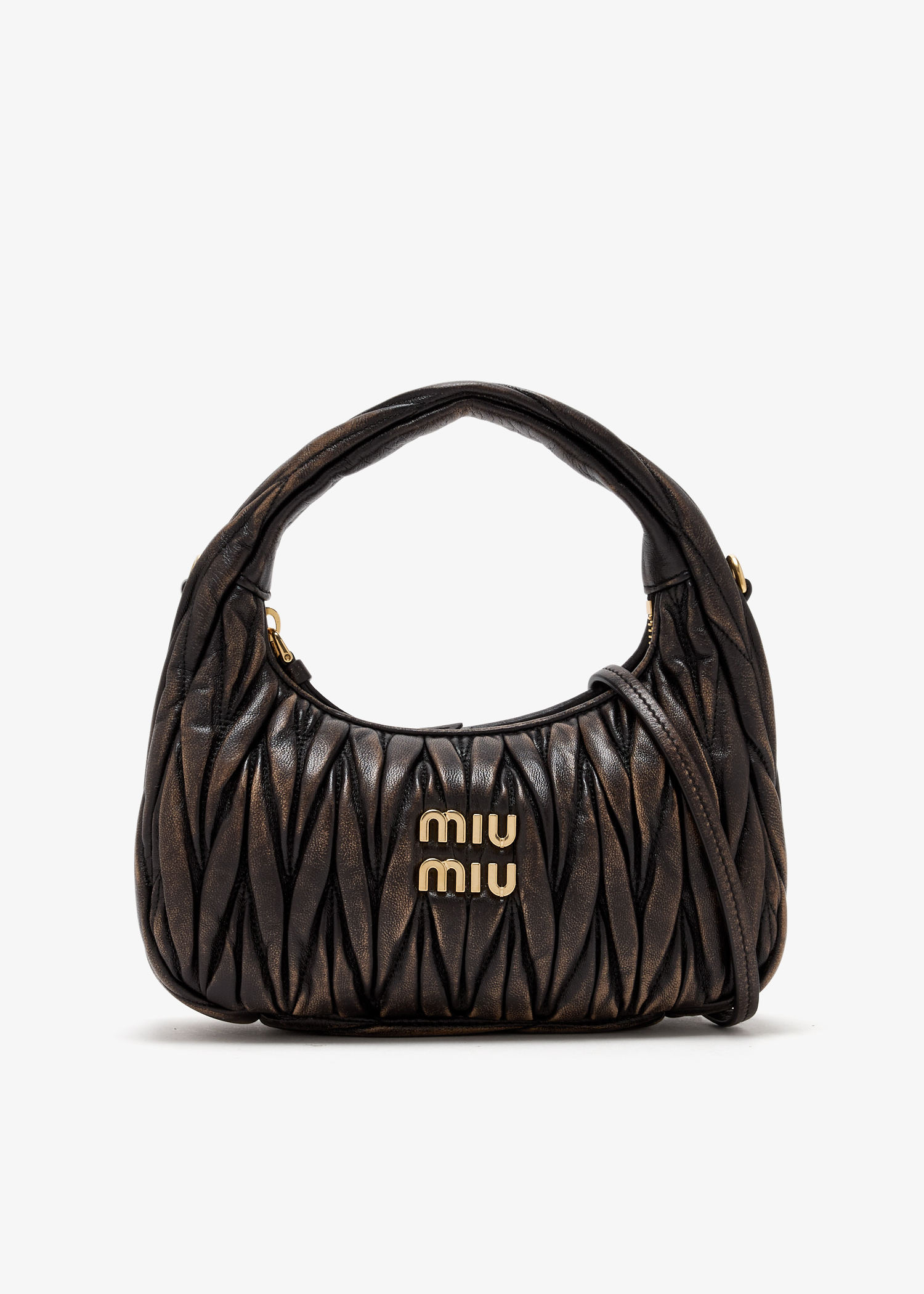 Wander matelassé small hobo bag, Brown
Wander matelassé small hobo bag, Brown