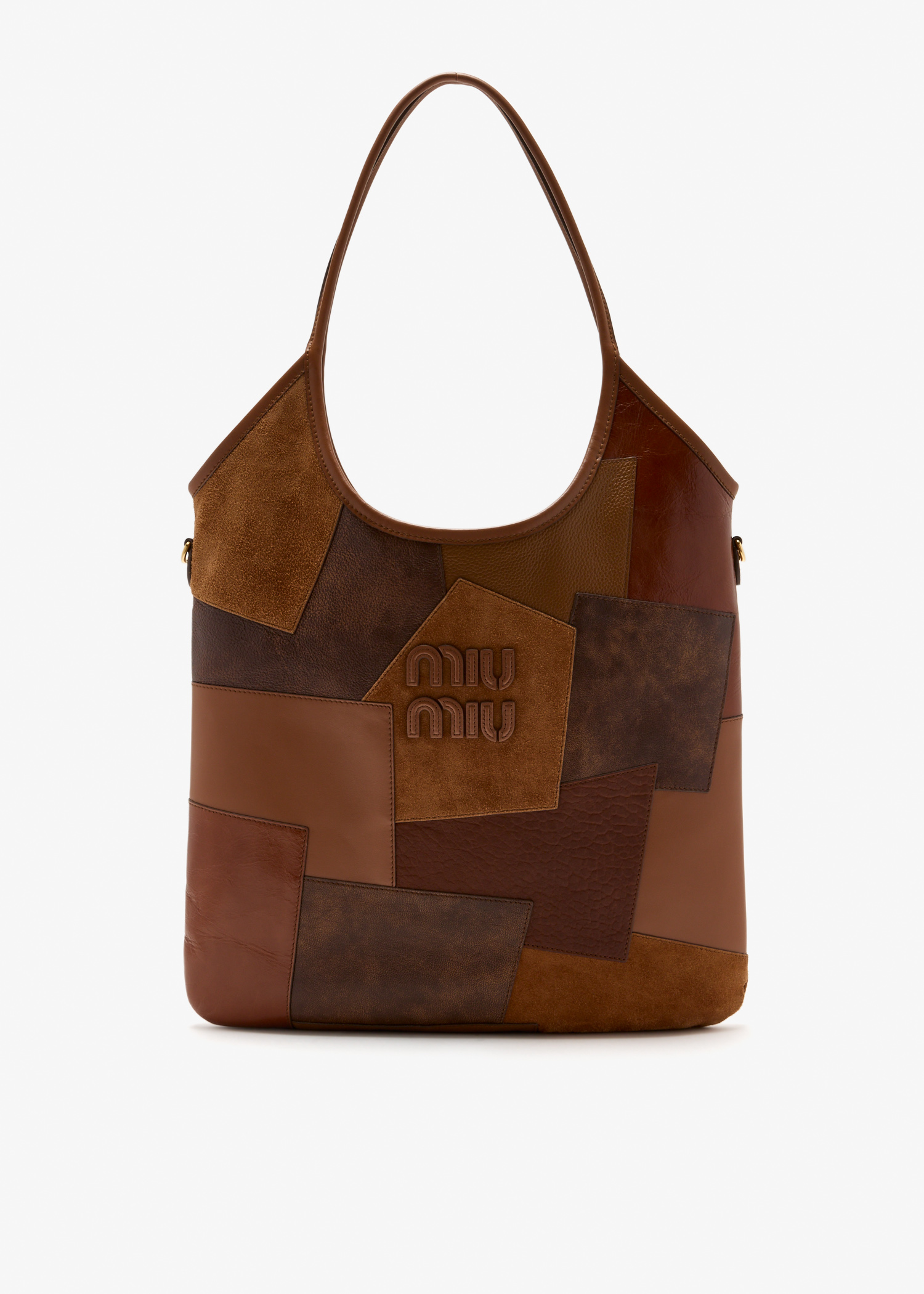 Ivy leather patchwork bag, Brown
Ivy leather patchwork bag, Brown