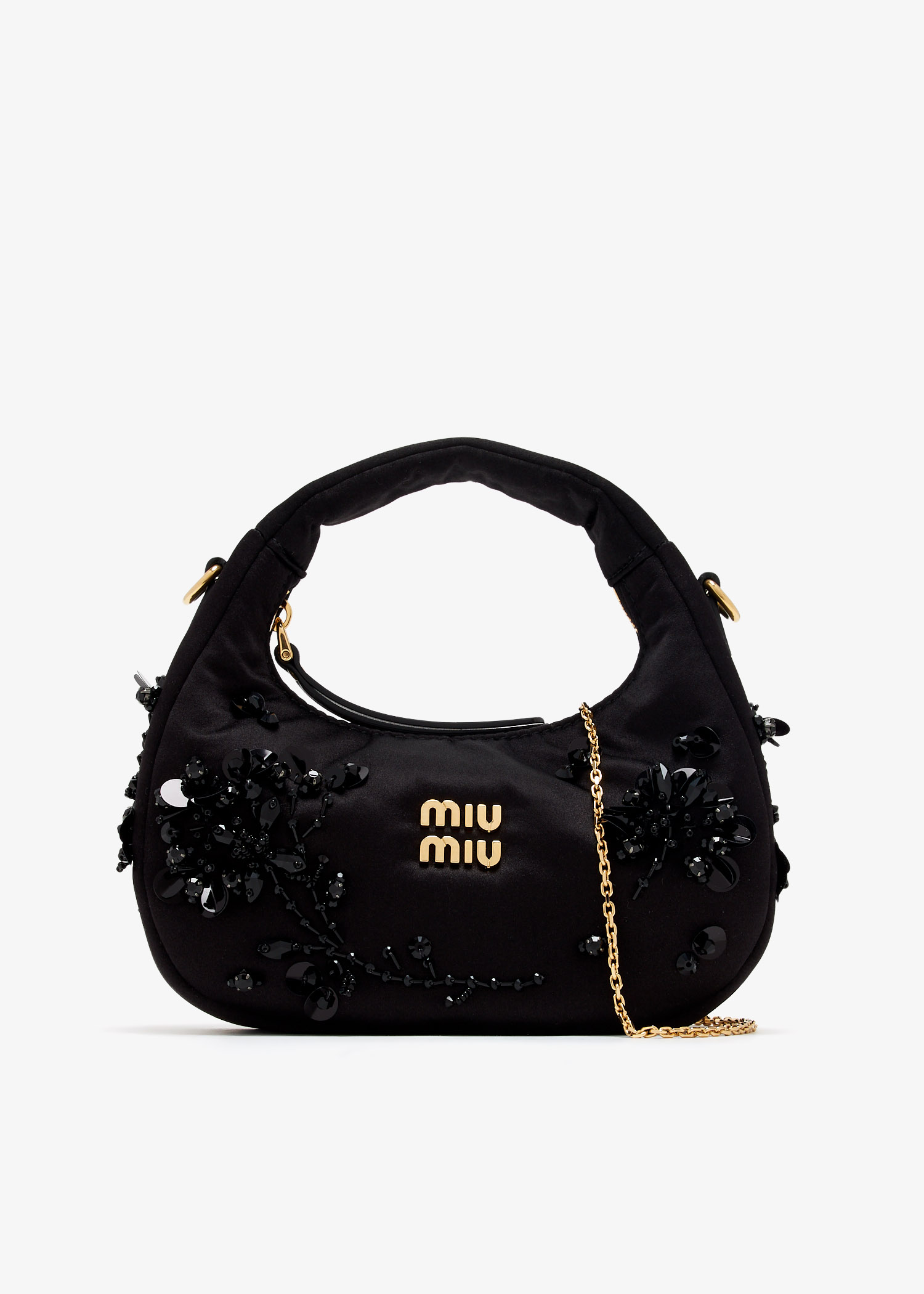 Wander embroidered duchesse mini bag, Black
Wander embroidered duchesse mini bag, Black