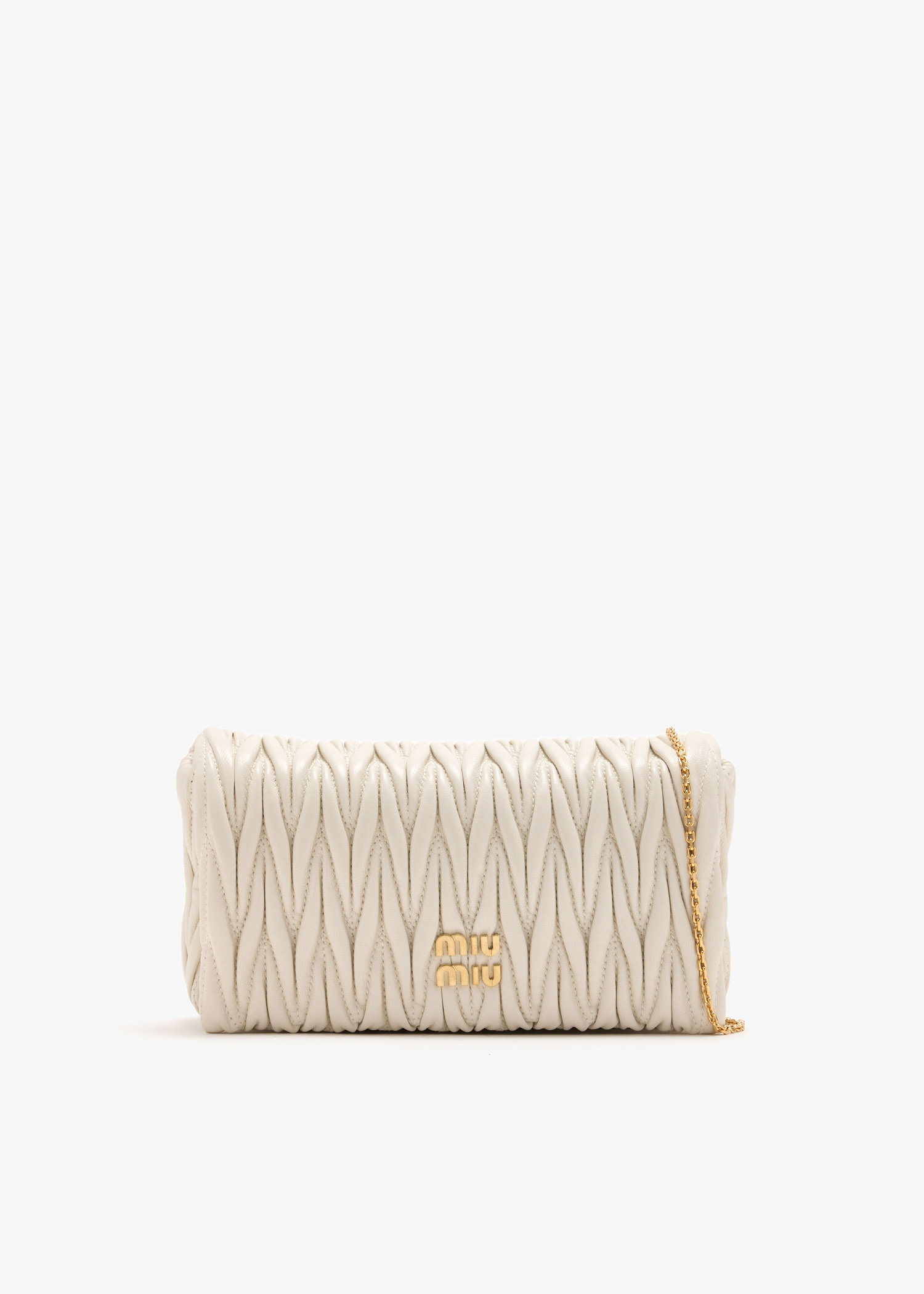 Matelassé nappa leather mini bag, White
Matelassé nappa leather mini bag, White