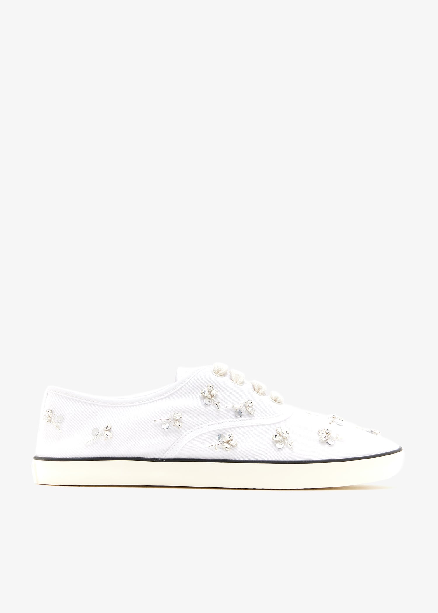 Embroidered drill sneakers, White
Embroidered drill sneakers, White