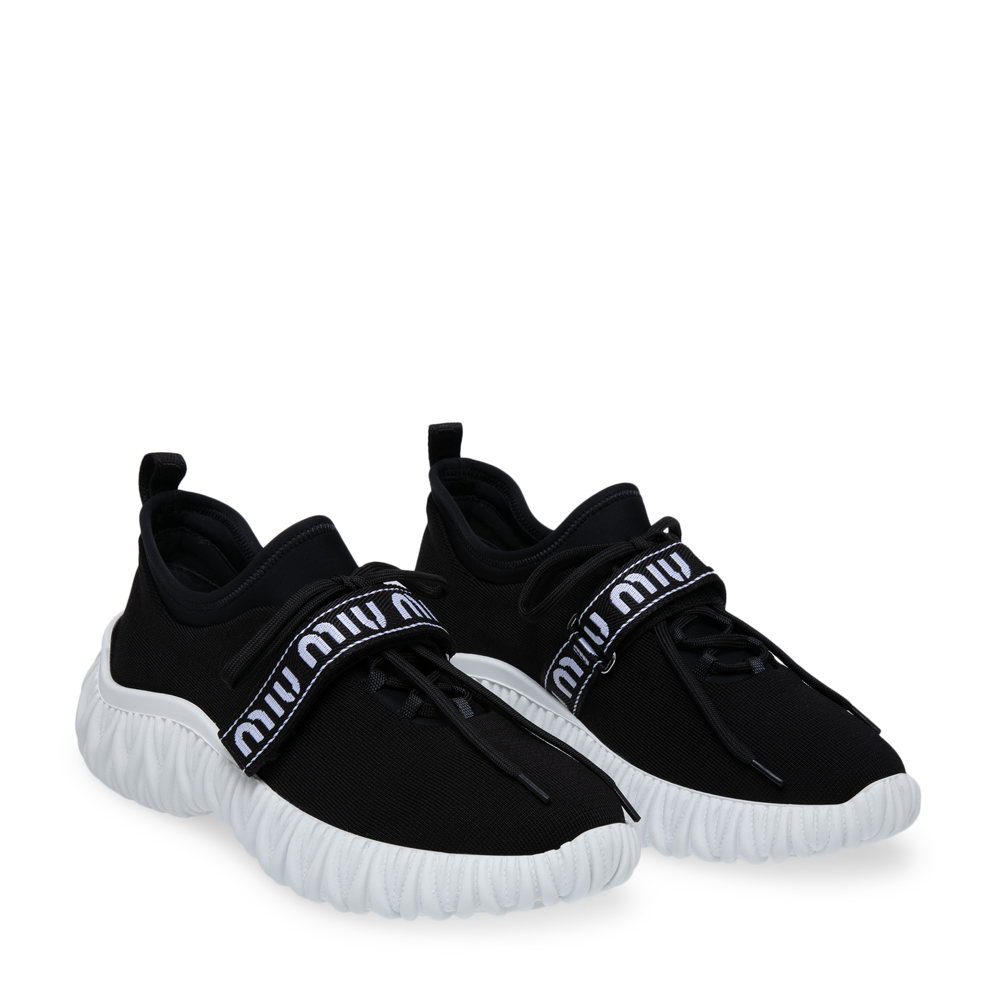 Logo-print sock sneakers, Black