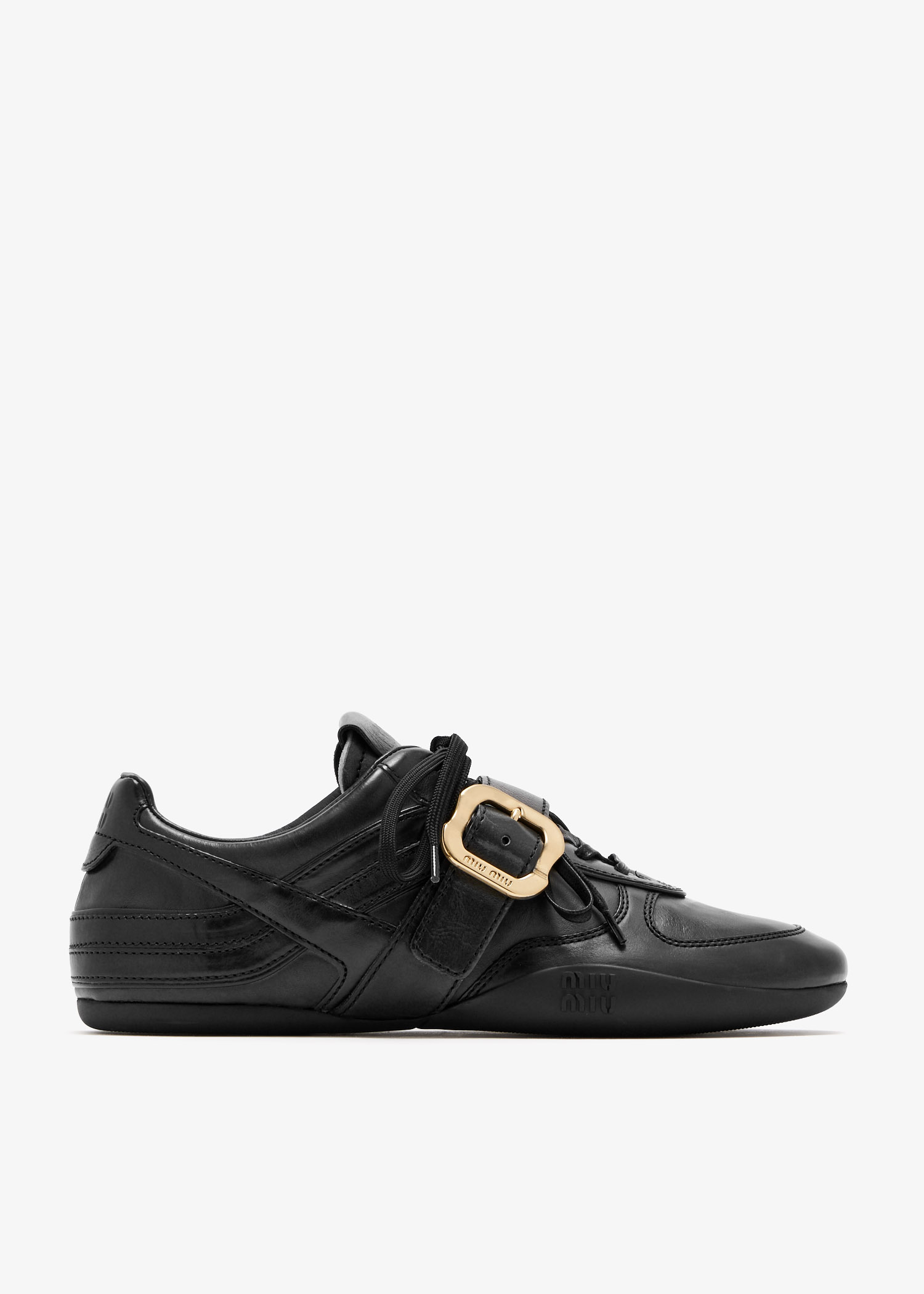 Buckled leather sneakers, Black
Buckled leather sneakers, Black