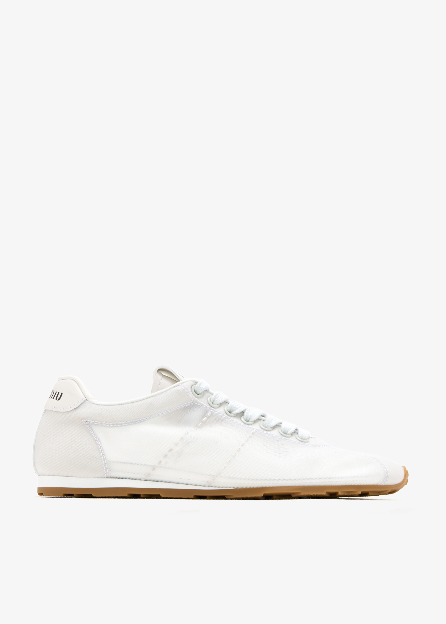 Plume mesh fabric sneakers, White
Plume mesh fabric sneakers, White