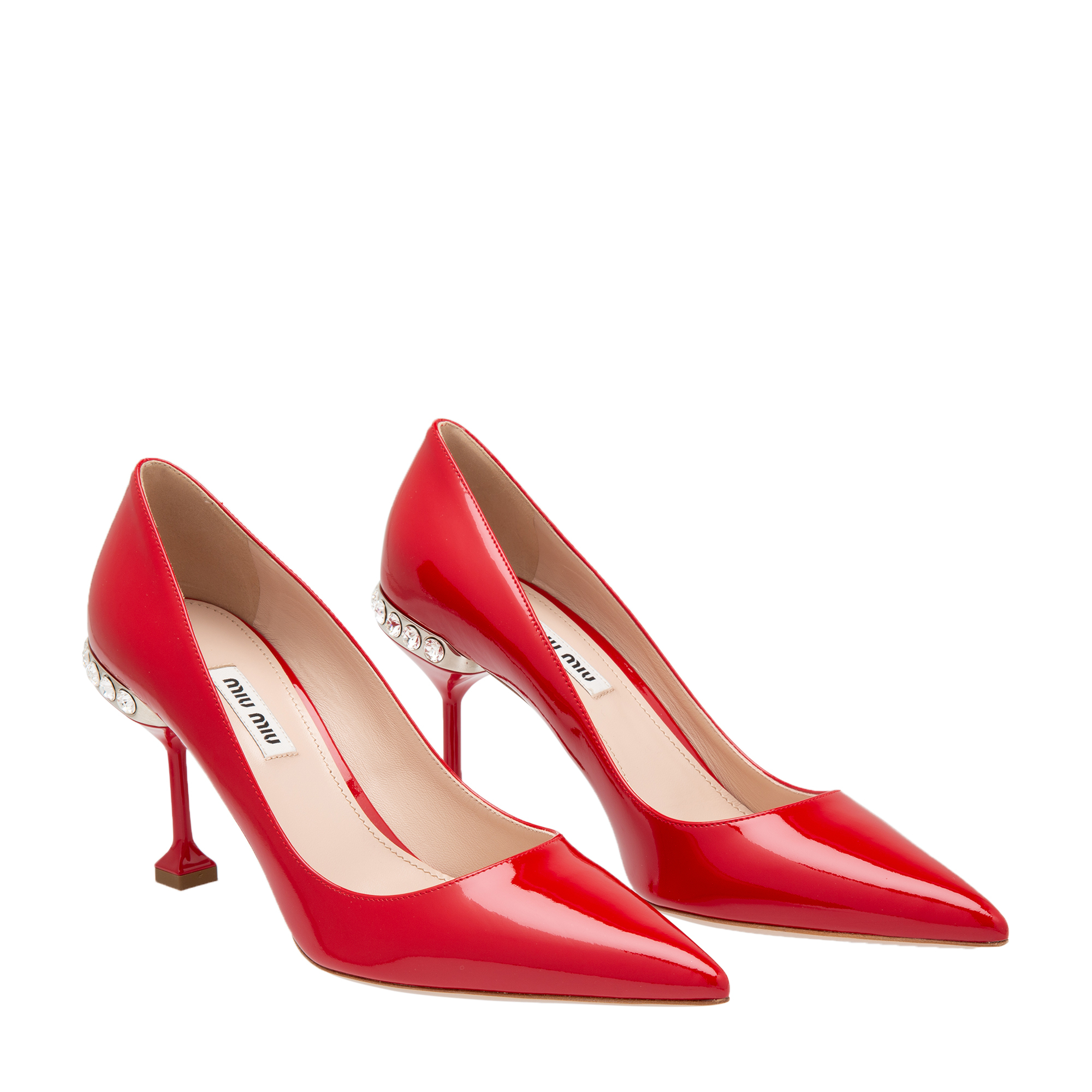Patent leather pumps, Red
