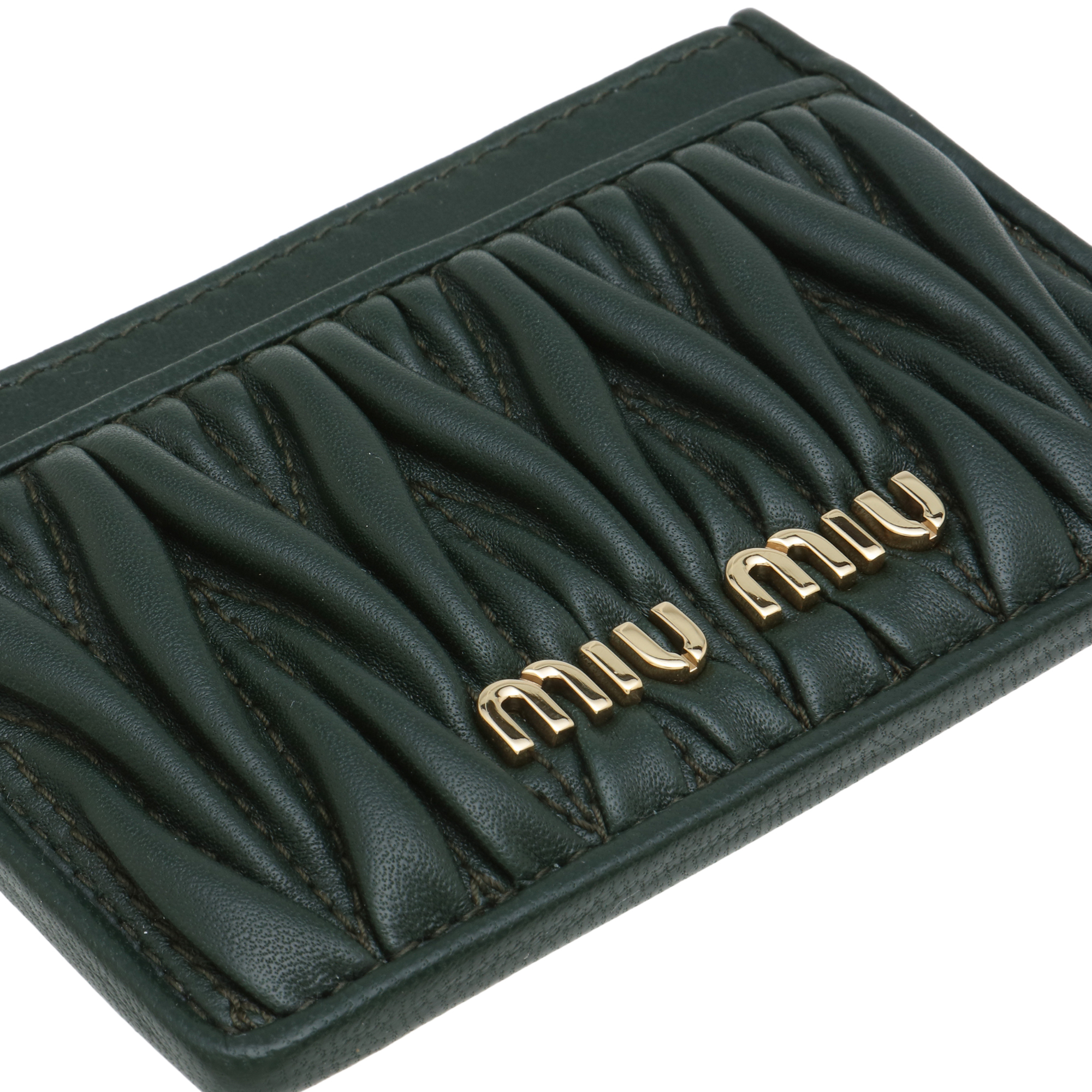 Leather card holder, Green