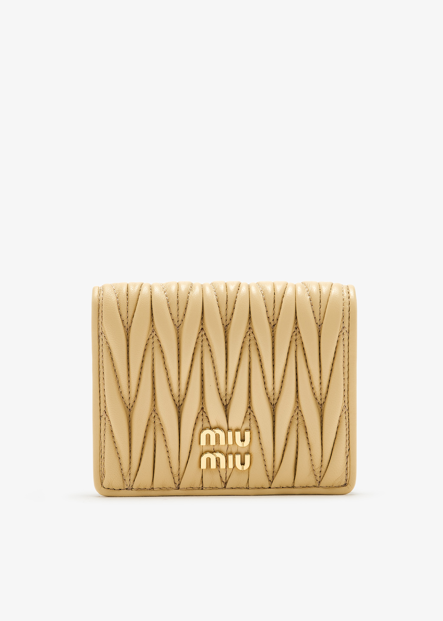 Matelassé leather wallet, Yellow
Matelassé leather wallet, Yellow