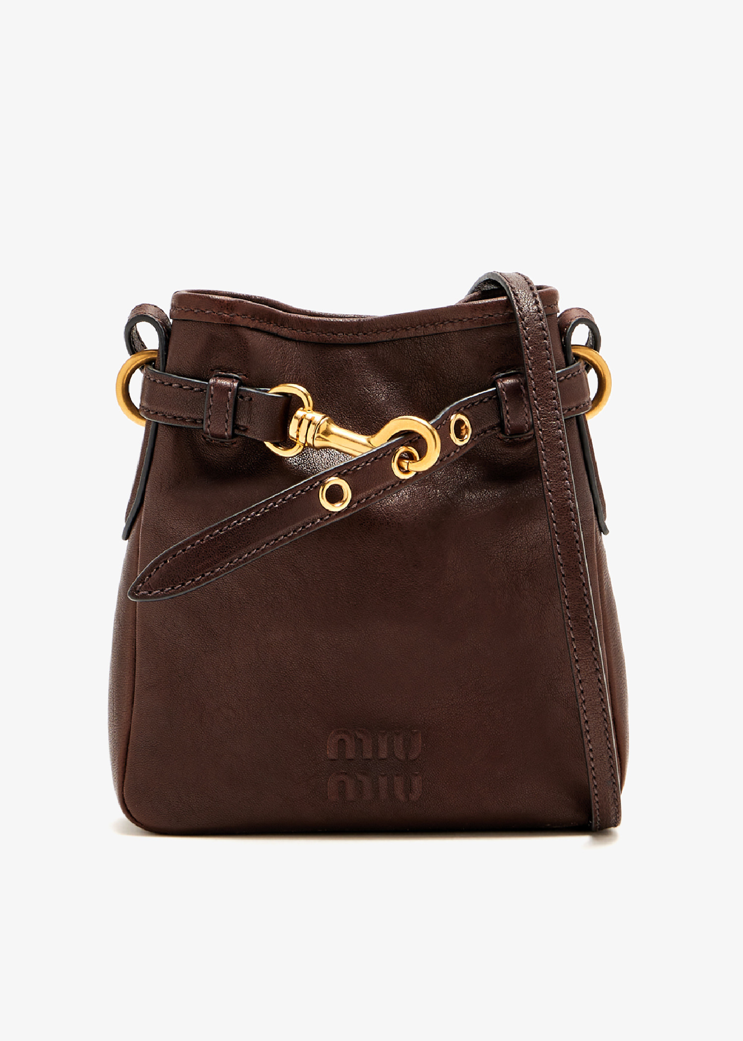 Nappa leather pouch, Brown
Nappa leather pouch, Brown