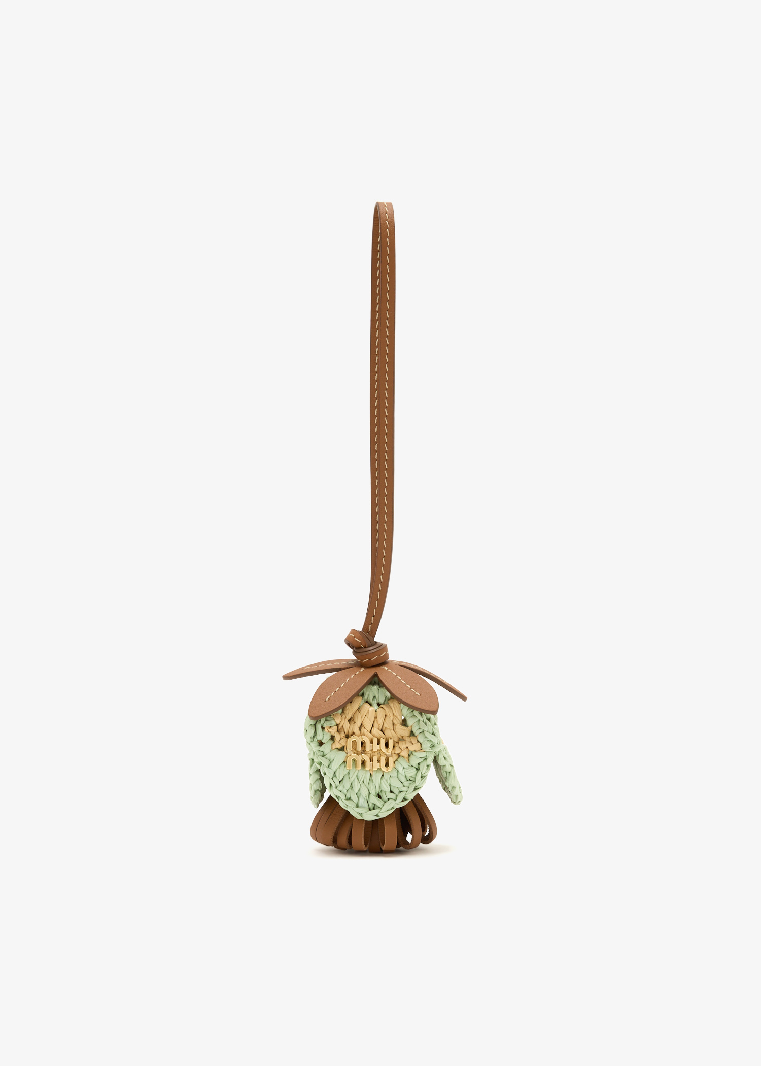 Leather and raffia-effect yarn trick, Brown
Leather and raffia-effect yarn trick, Brown