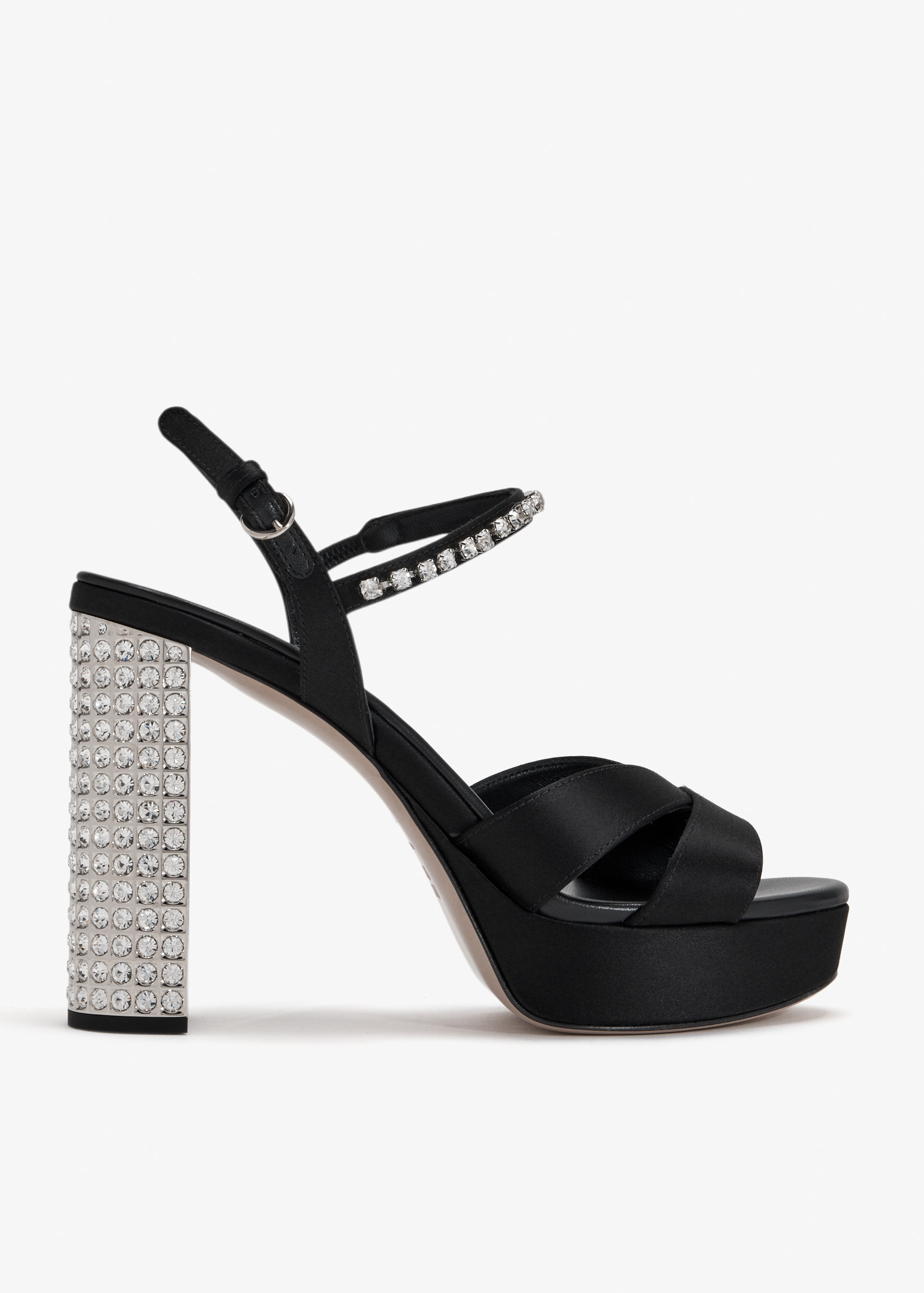 Satin platform sandals, Black
Satin platform sandals, Black
