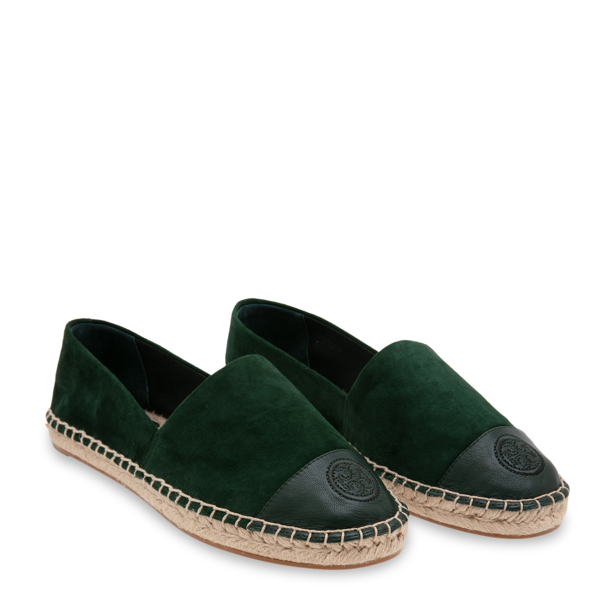 Colour-block flat espadrilles, Brown