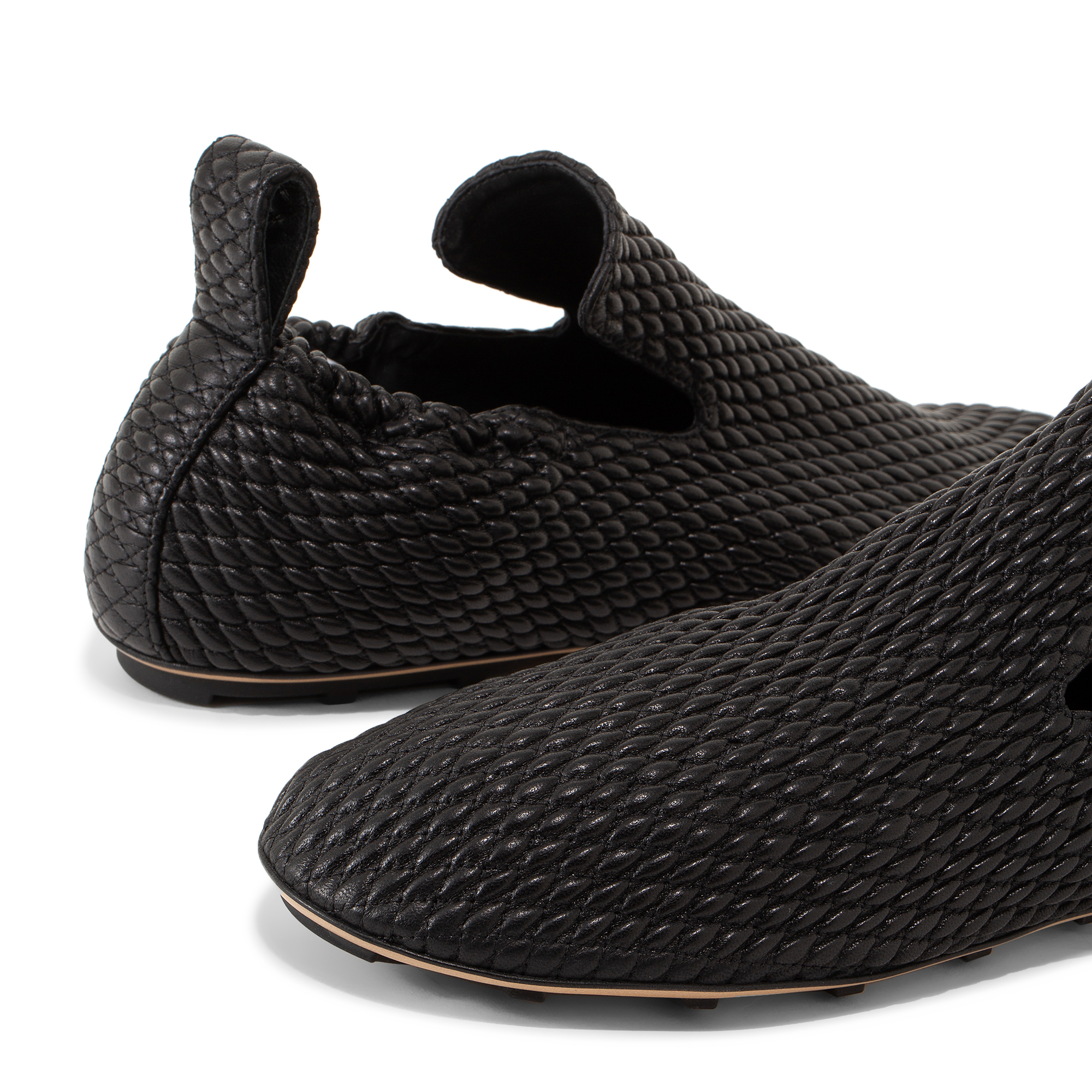 Lattice slippers, Black