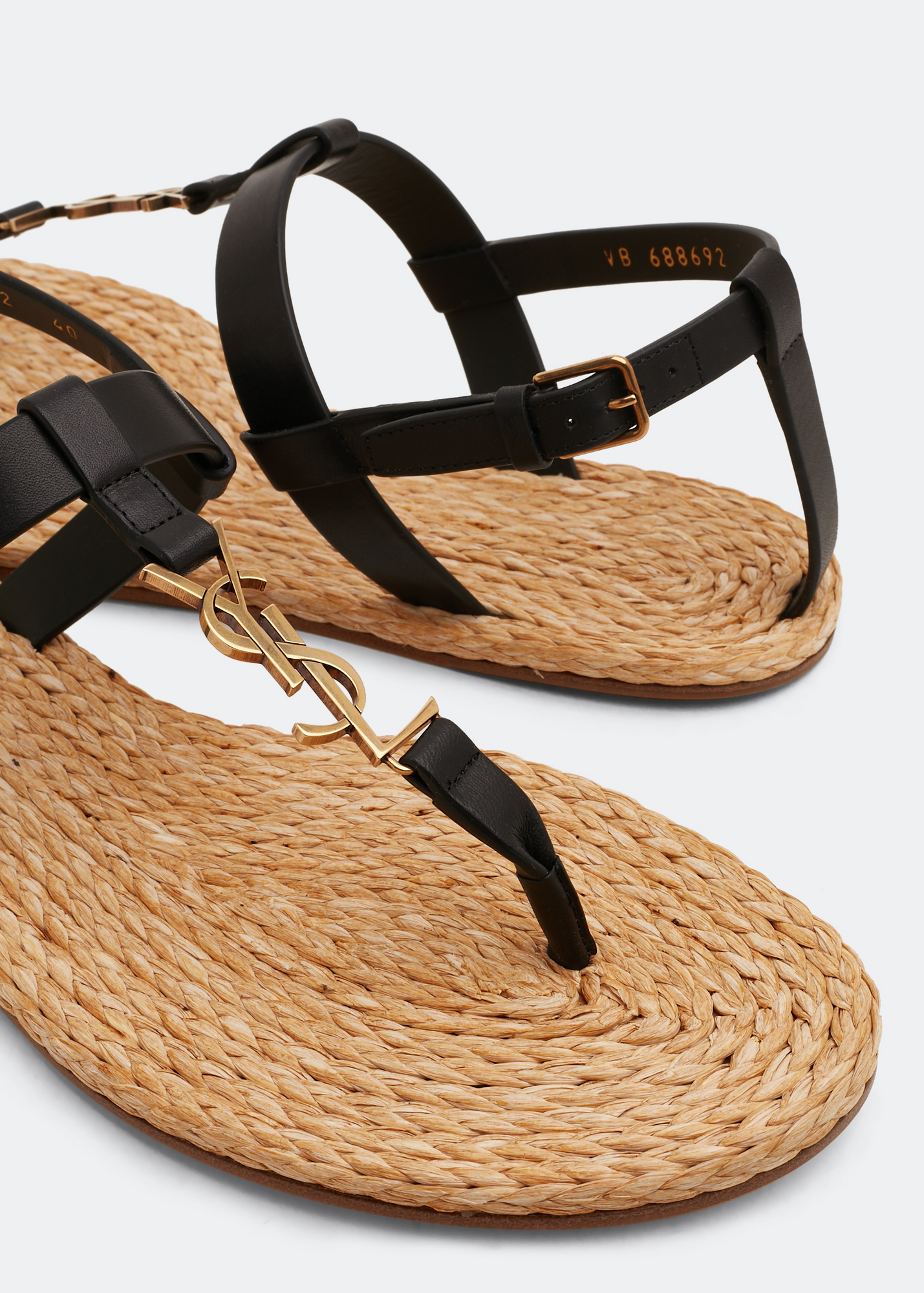 Cassandra flat sandals, Black