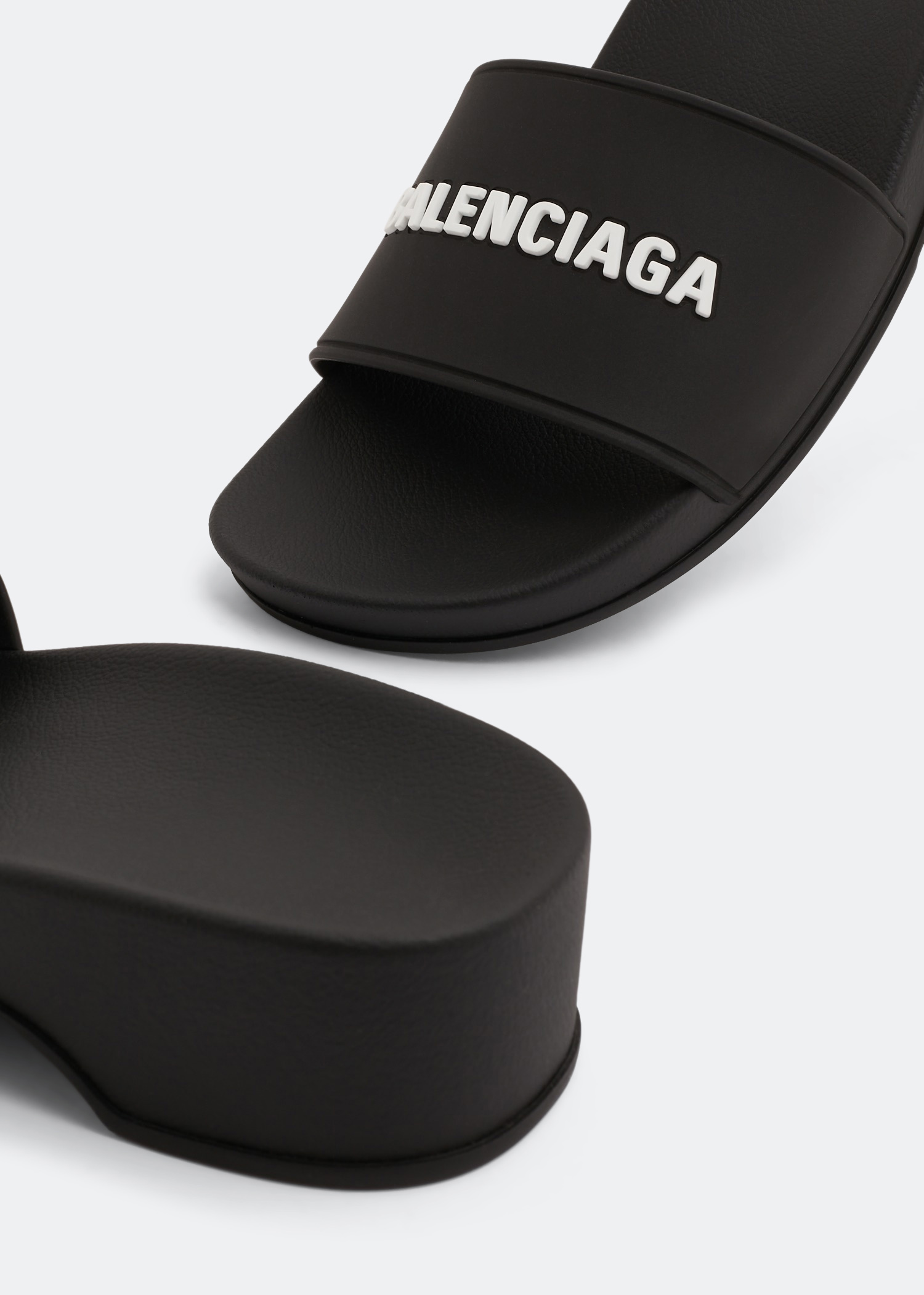 Pool clog slide sandals, Black