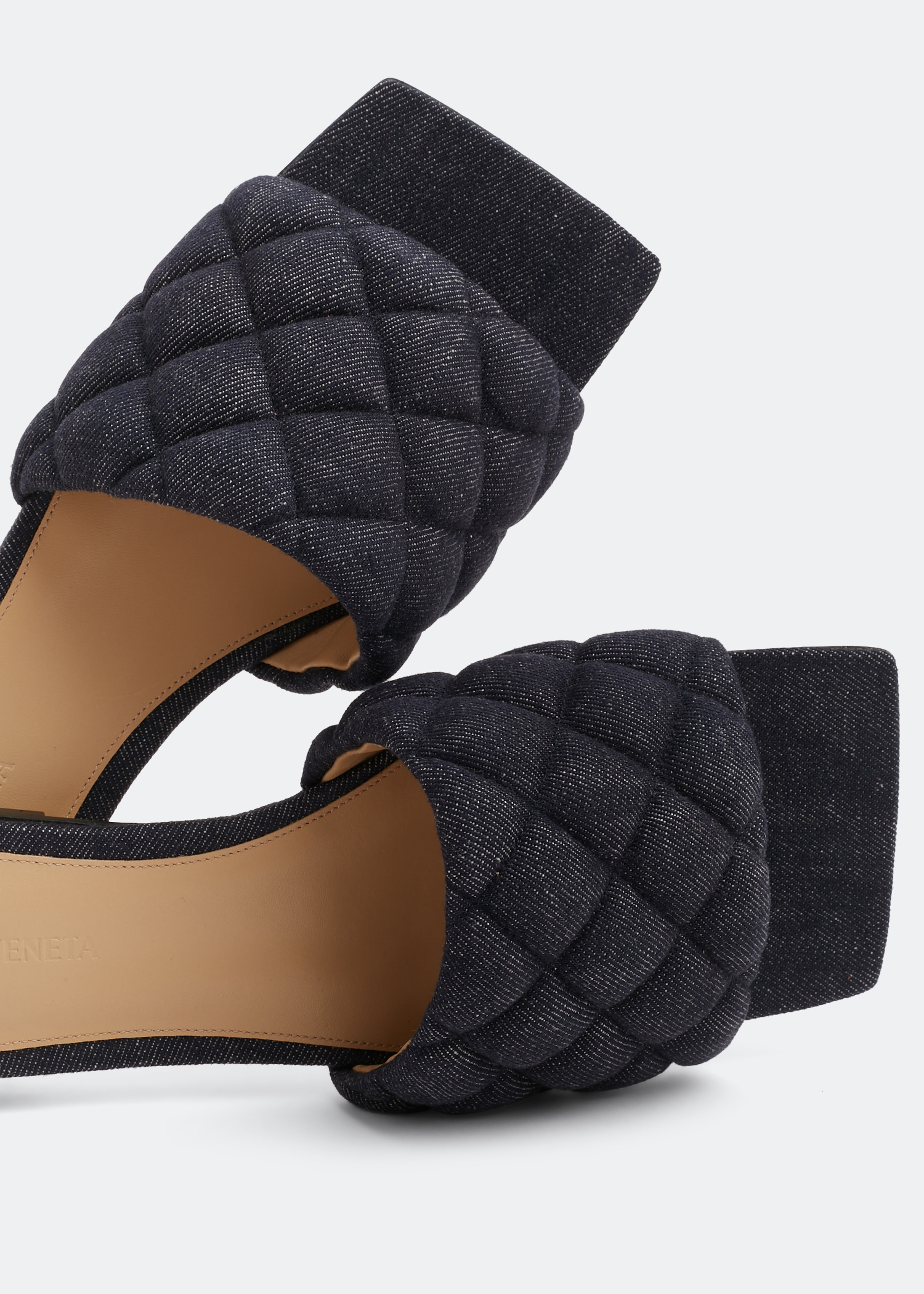Padded flat sandals, Black