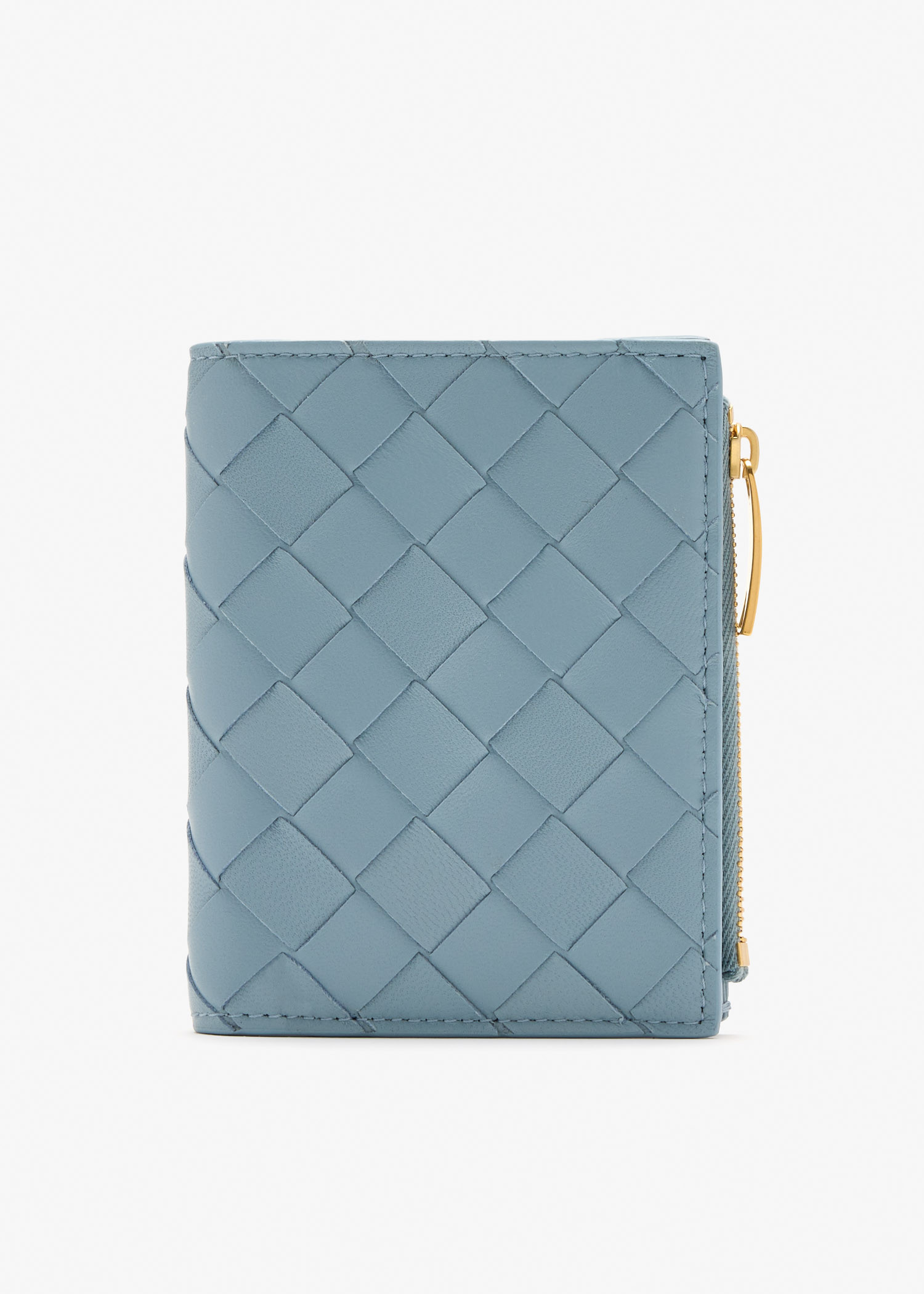 Intrecciato small bi-fold wallet, Blue
Intrecciato small bi-fold wallet, Blue