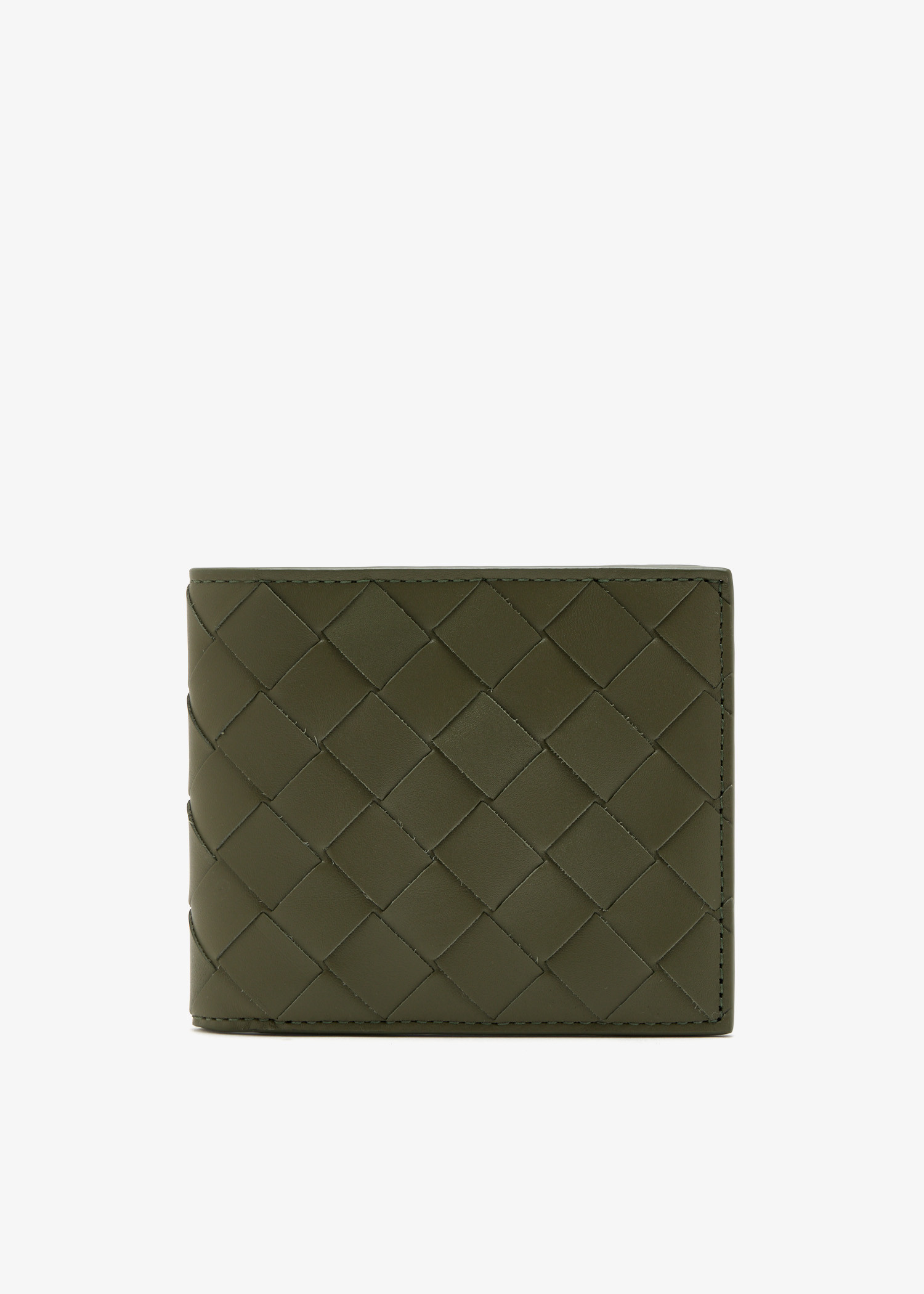 Intrecciato bi-fold wallet, Khaki
Intrecciato bi-fold wallet, Khaki
