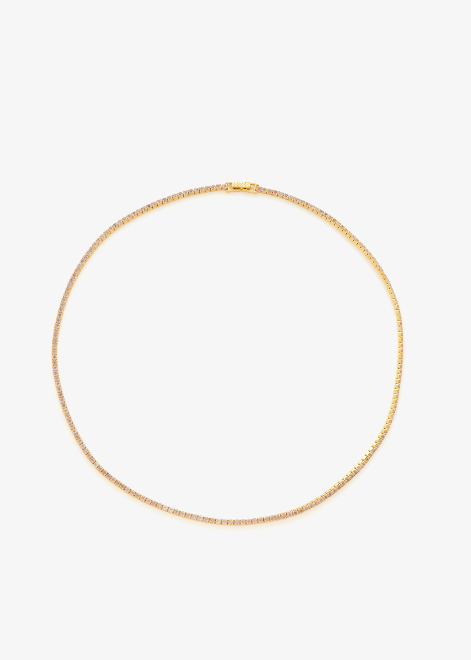 Rose Quartz tennis necklace, Gold
Rose Quartz tennis necklace, Gold