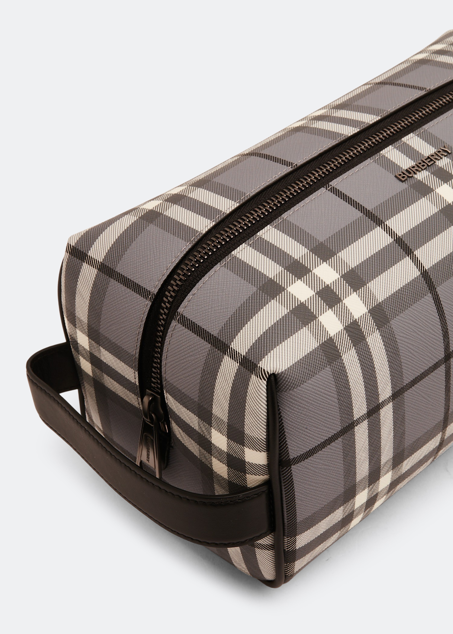Grey Check travel pouch