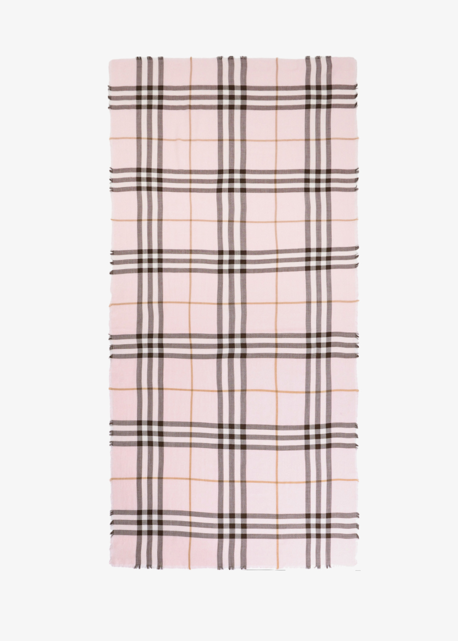 Check reversible wool silk scarf, Pink
Check reversible wool silk scarf, Pink
