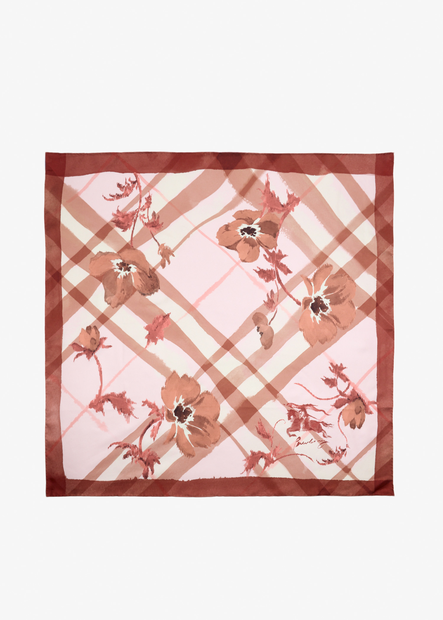 Check silk scarf, Printed
Check silk scarf, Printed