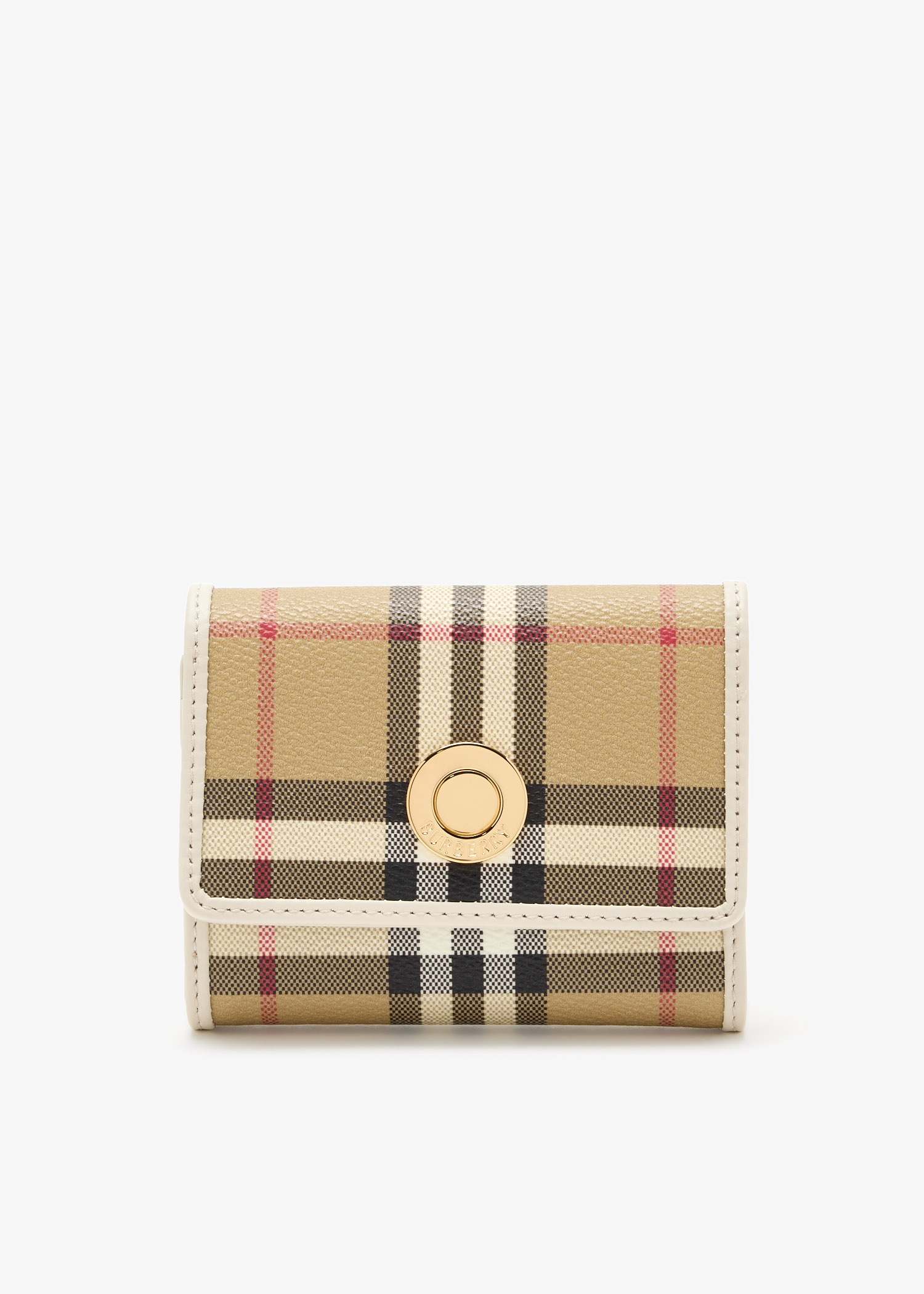 Small Check Folding wallet, Beige
Small Check Folding wallet, Beige