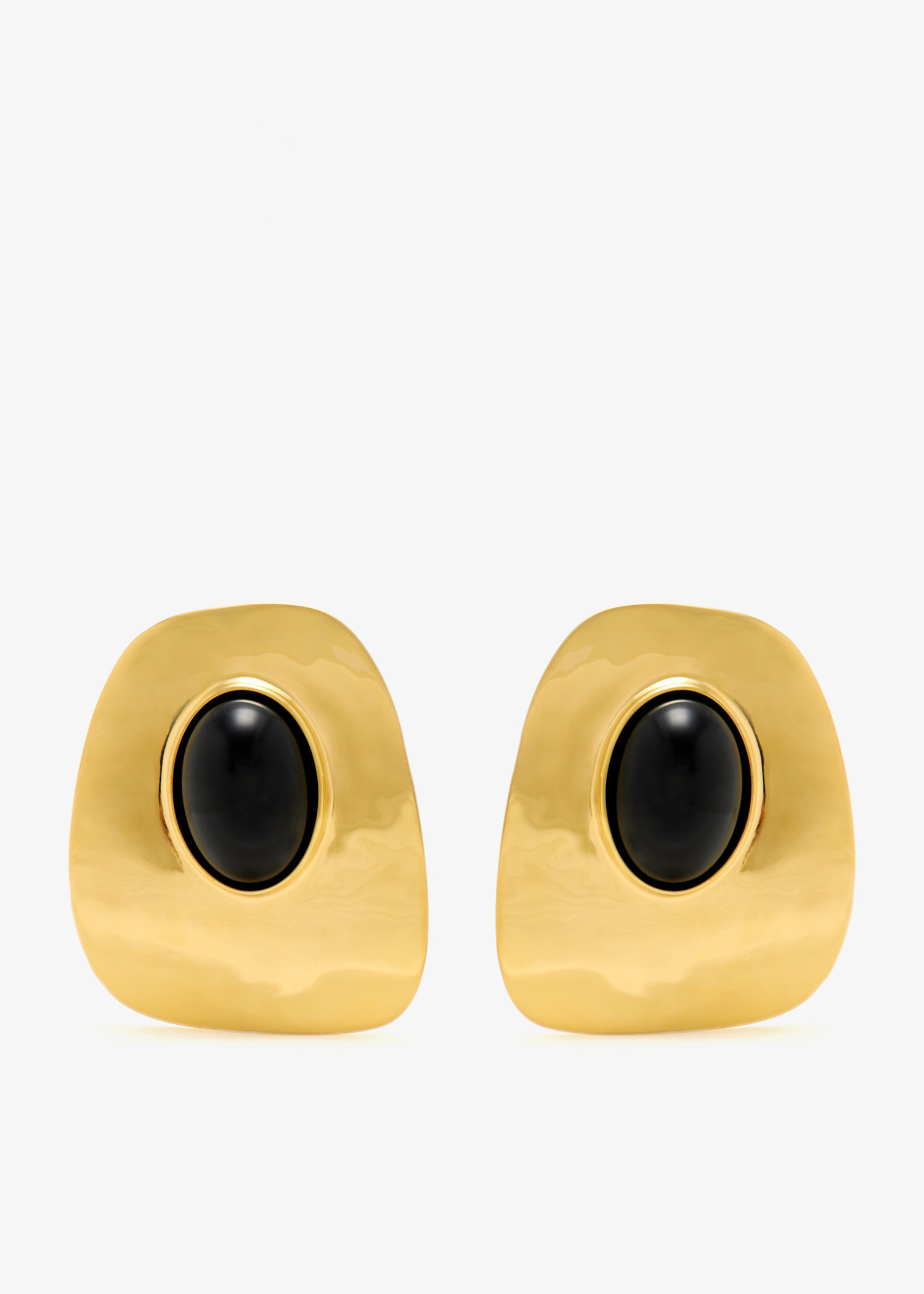 Hammered Cabochon earrings, Gold
Hammered Cabochon earrings, Gold