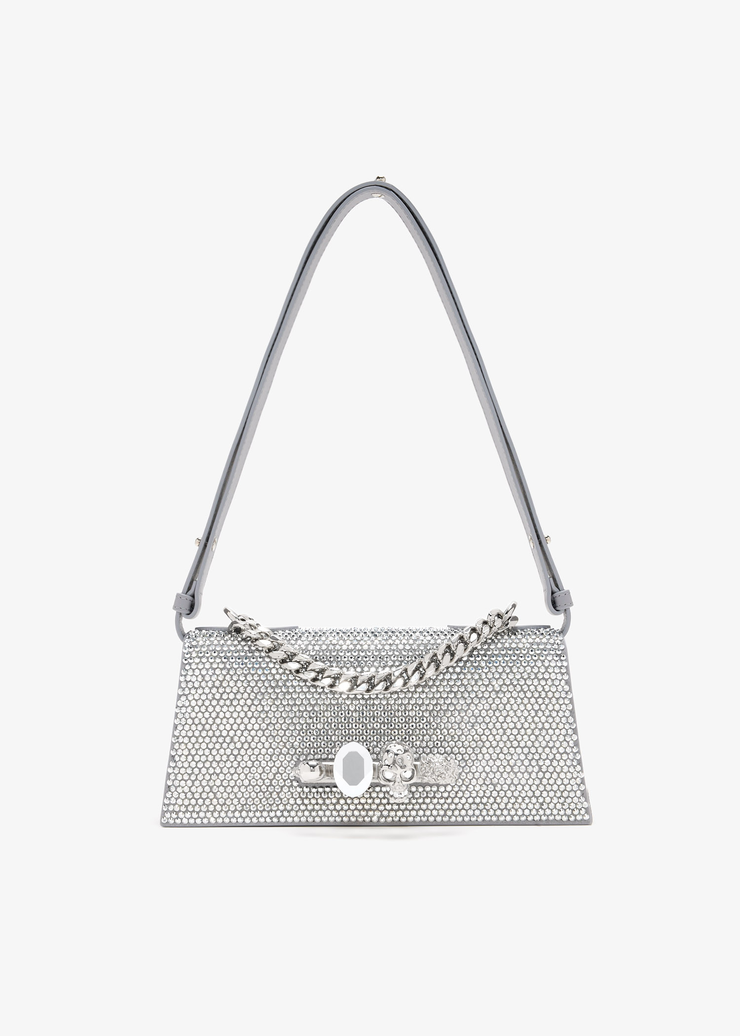 Jewelled mini shoulder bag, Silver
Jewelled mini shoulder bag, Silver