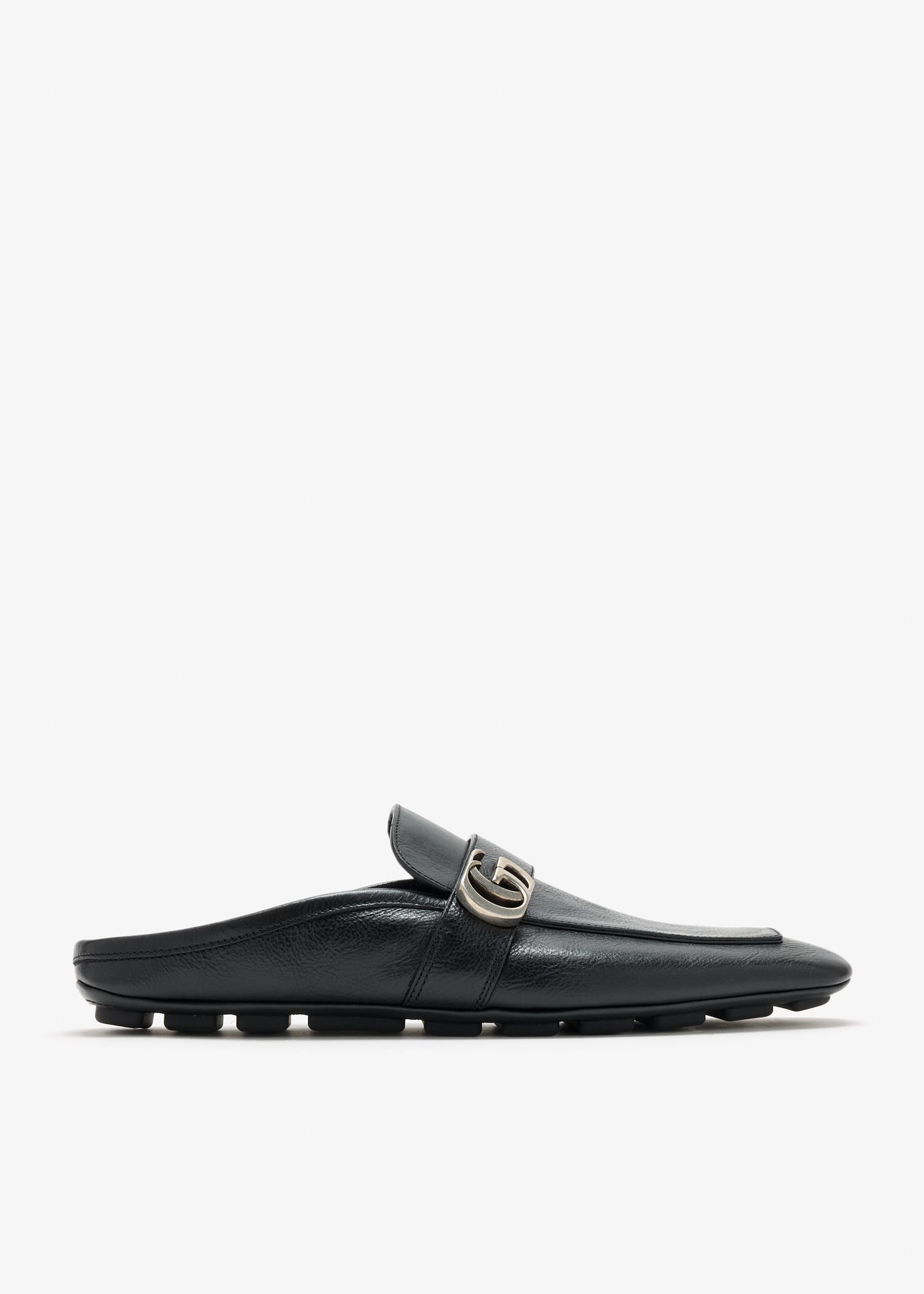 Double G leather slippers, Black
Double G leather slippers, Black