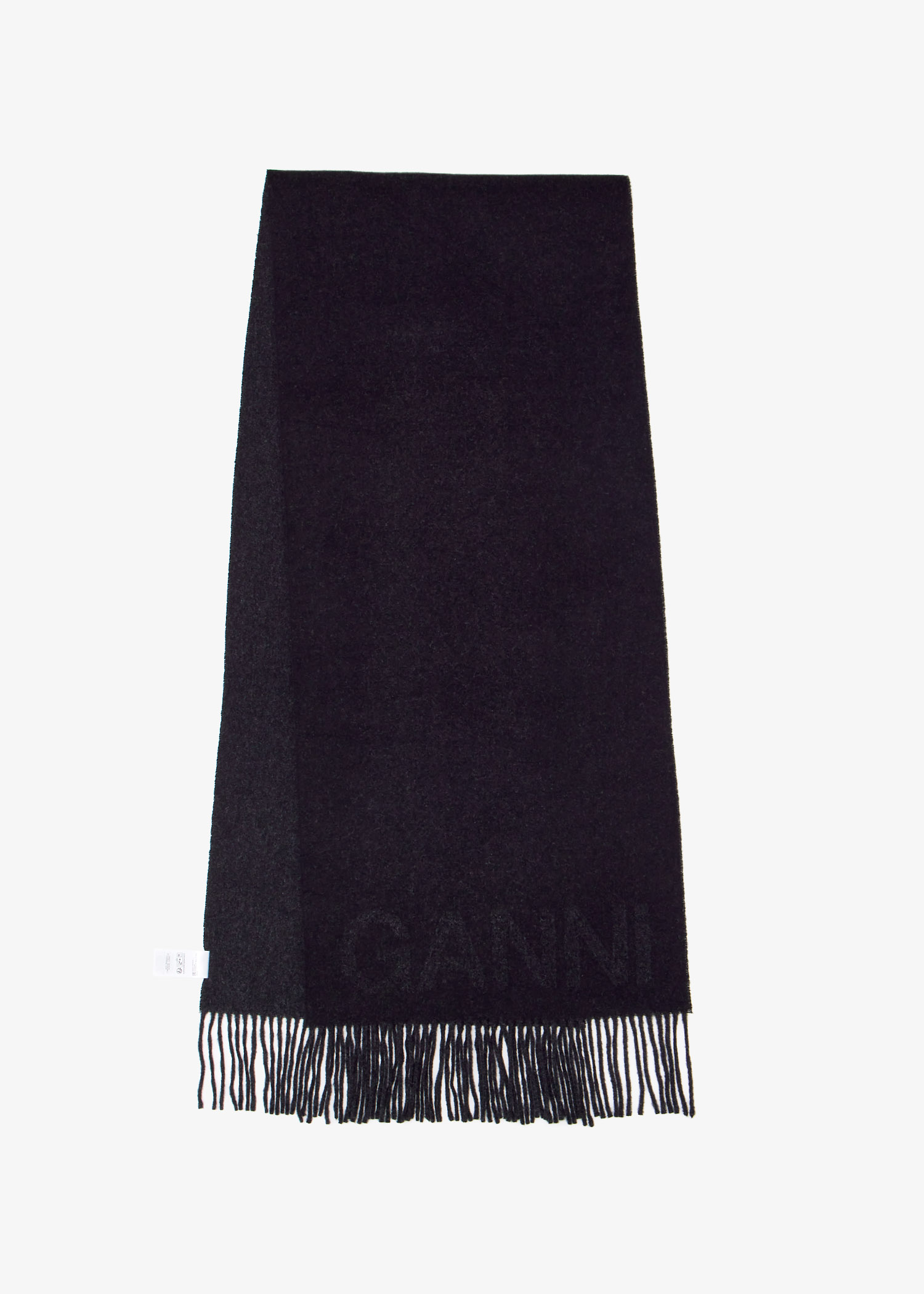 Fringed wool scarf, Black
Fringed wool scarf, Black